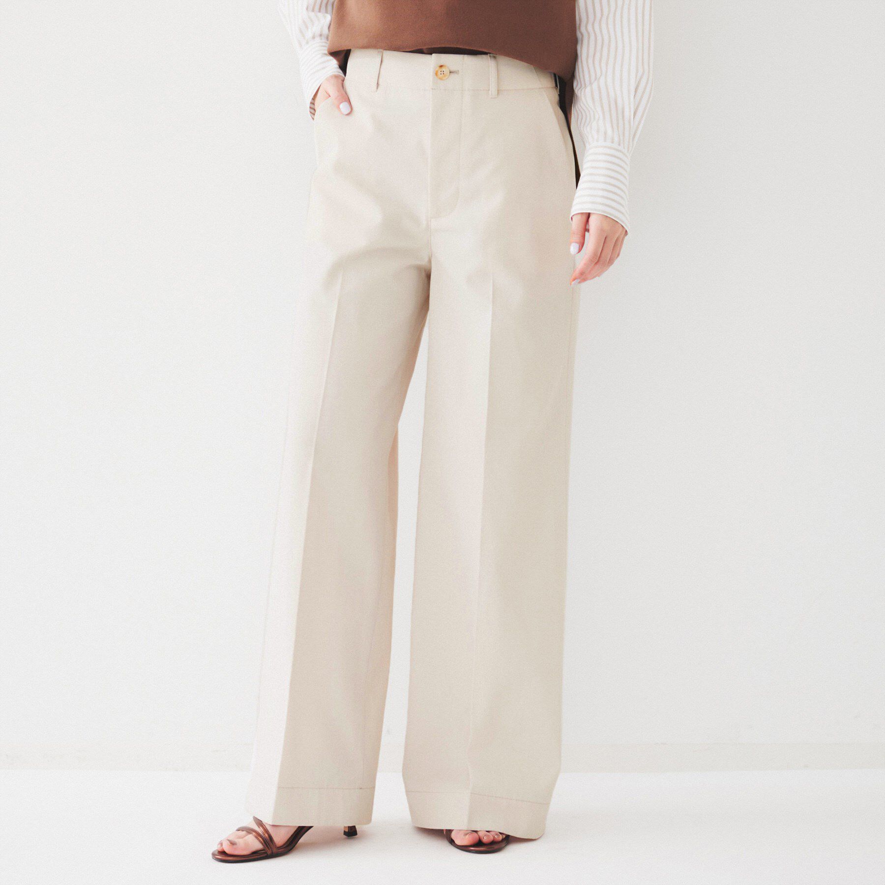 UNTITLED「コットンライク ワイドストレートパンツ」|その他|