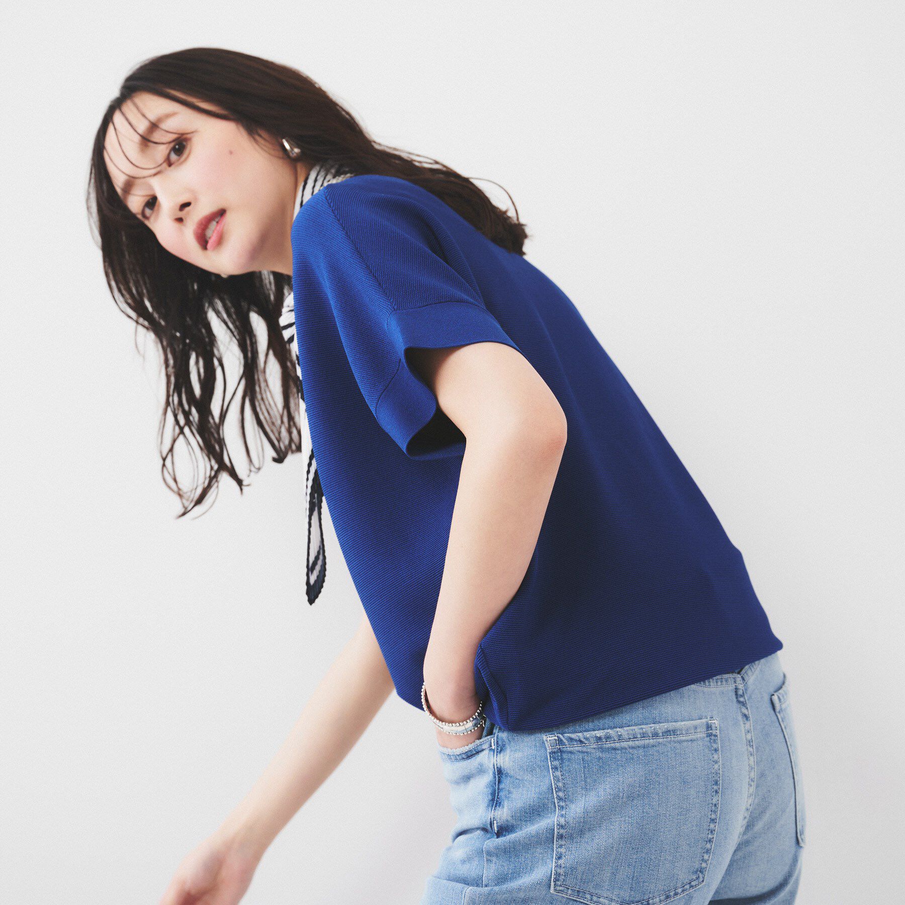 UNTITLED「【12色展開/体型カバー/2way】バウンドスリーブニット」|ニット・セーター|