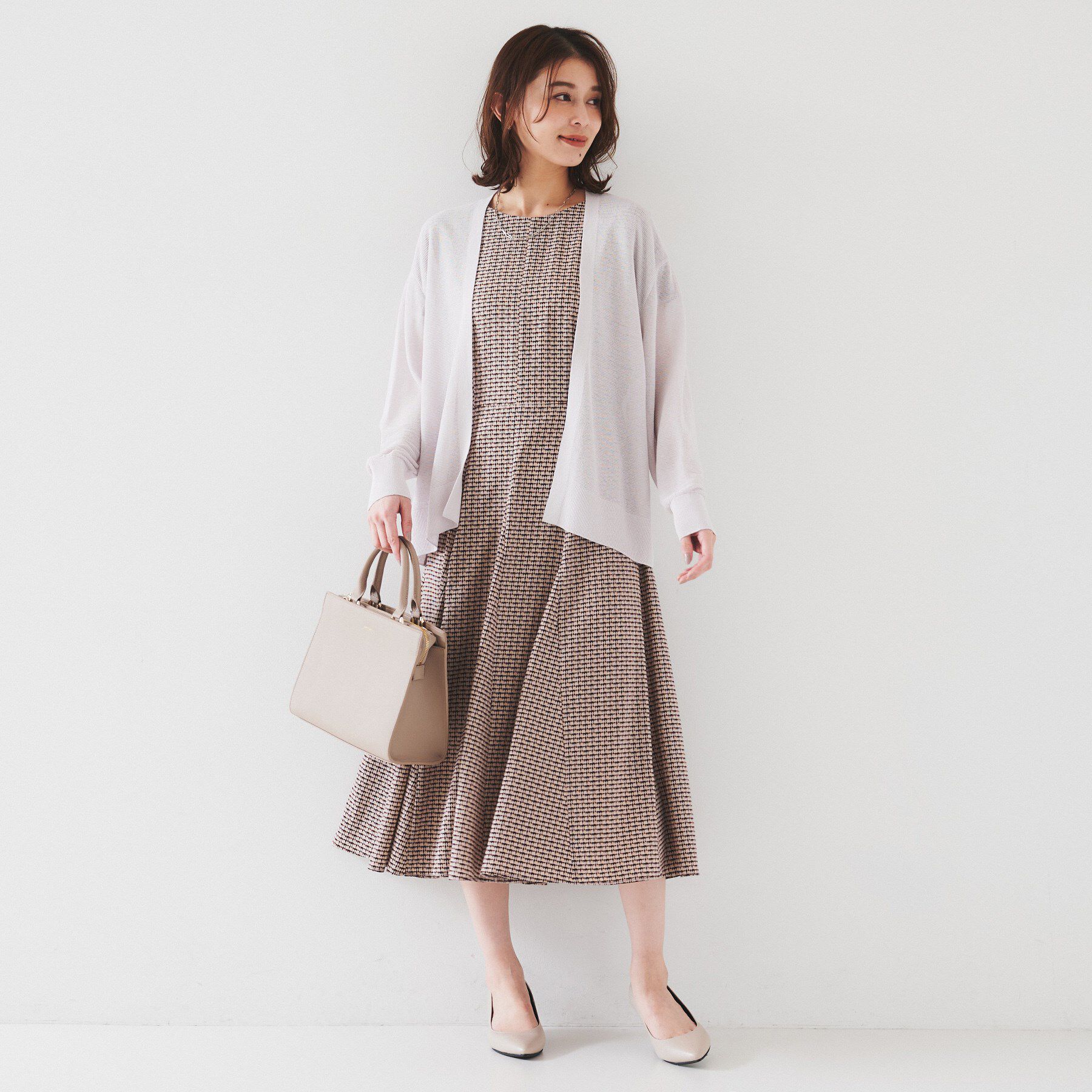 UNTITLED「【体型カバー/日除け】ドルマンスリーブ ガーターカーディガン」|カーディガン|