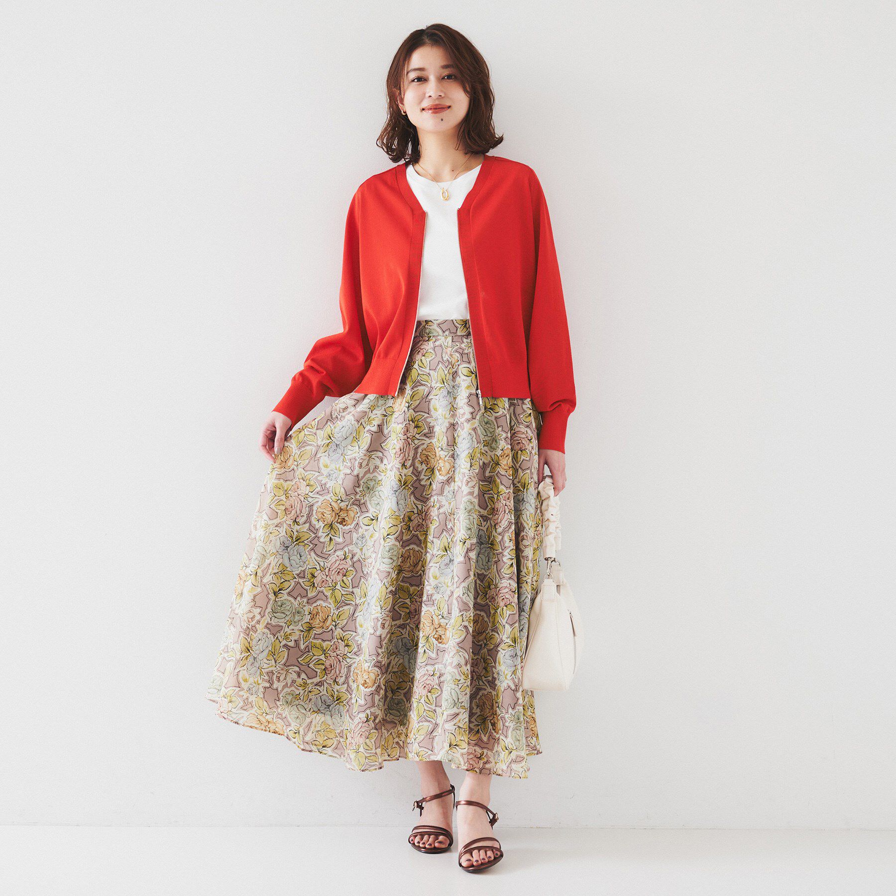 UNTITLED「【体型カバー/日除け】シアーニットカーディガン」|カーディガン|