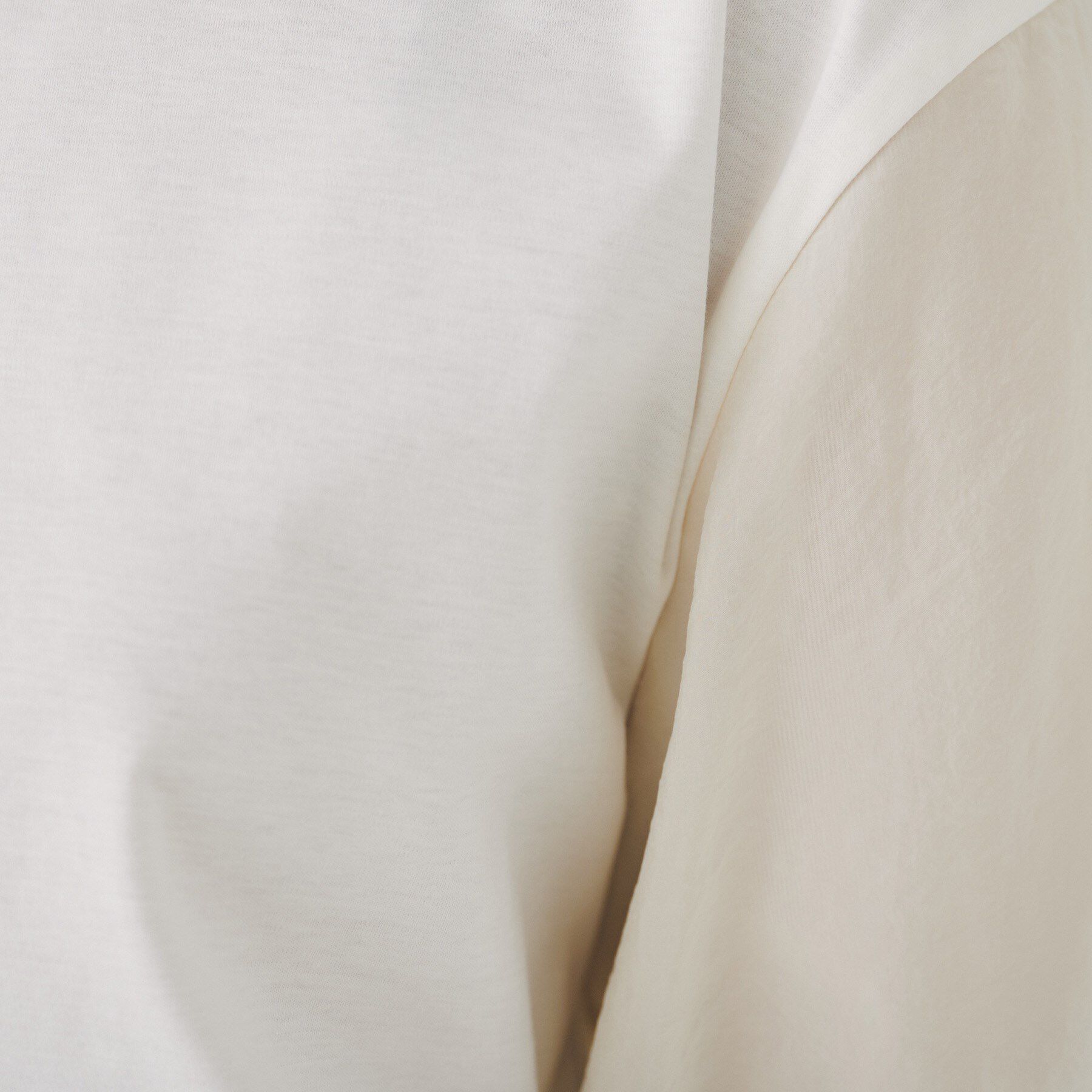 UNTITLED「【二の腕カバー/洗える】袖シアーバルーンプルオーバー」|Tシャツ・カットソー|