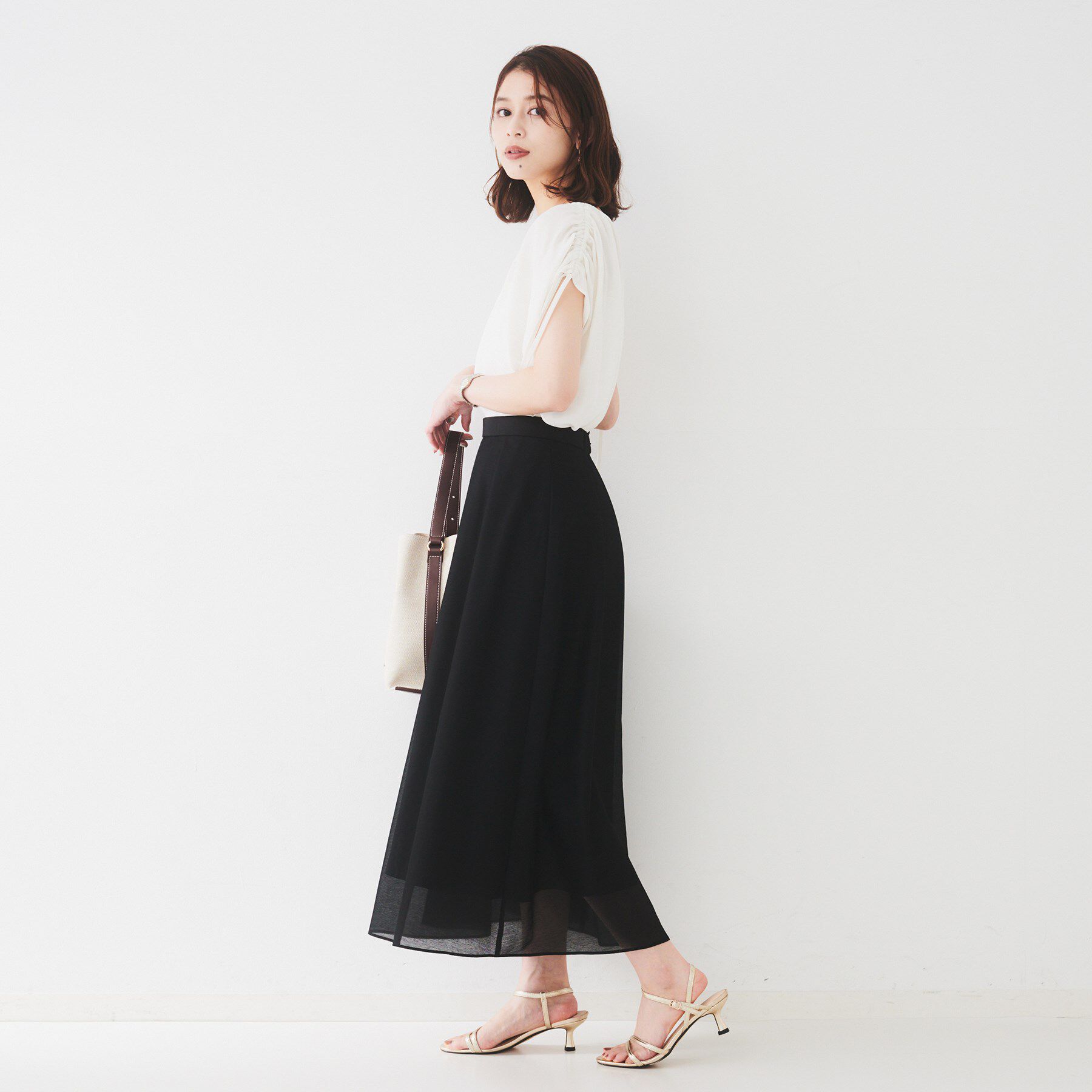 UNTITLED「【シアー/2WAY】肩ドロストドルマンブラウス」|シャツ・ブラウス|