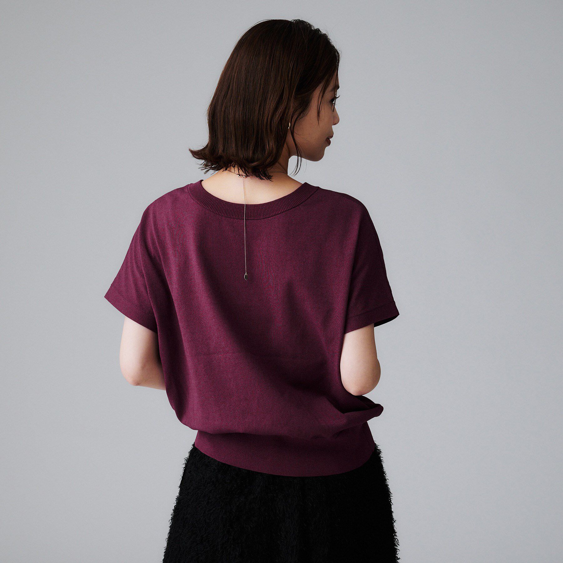 UNTITLED「【洗える/前後2WAY】ネックプルオーバーニット」|ニット・セーター|