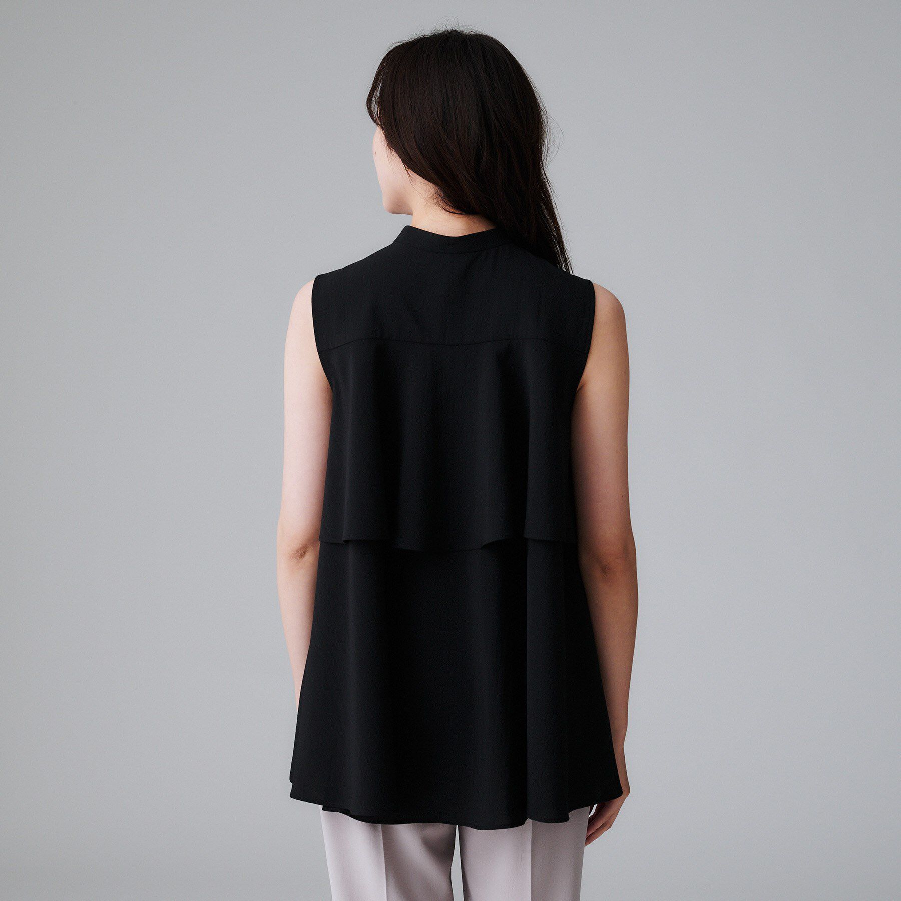 UNTITLED「【接触冷感/吸水速乾】フレアバックシャンブラウス」|シャツ・ブラウス|