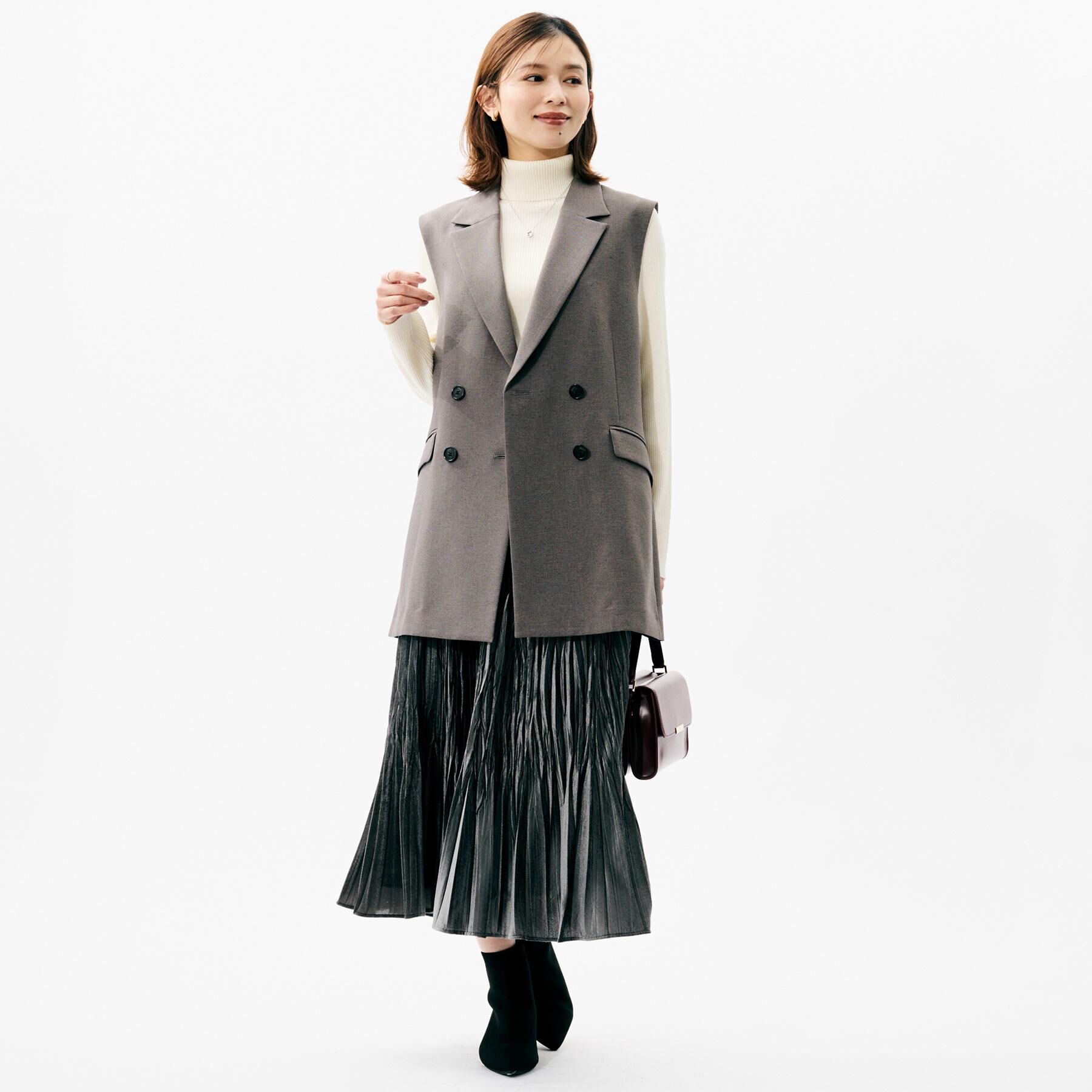 UNTITLED「【セットアップ可/洗える】スラブテーラードカラージレ」|ベスト・ジレ|