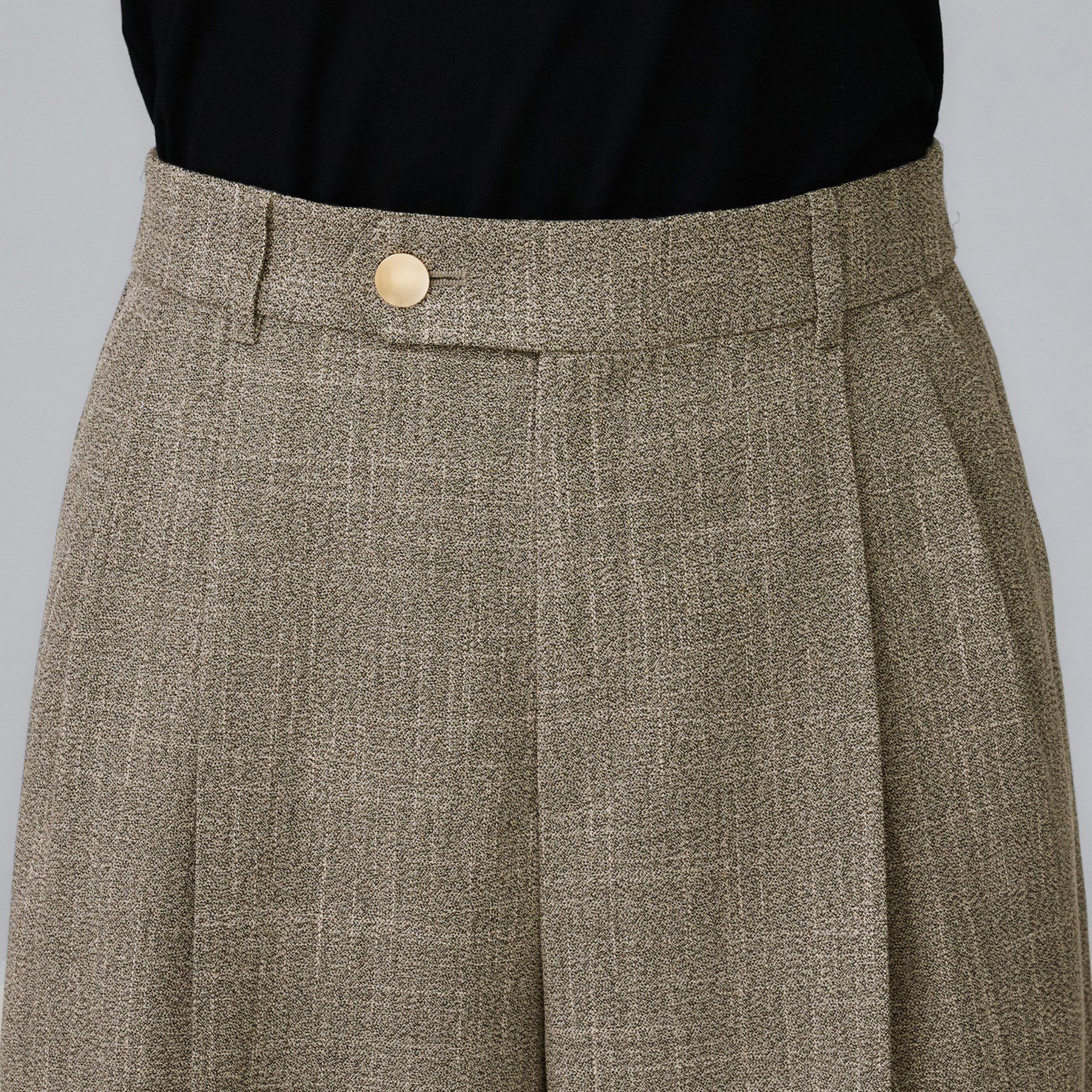 UNTITLED「【セットアップ可/洗える】梳毛調合繊2タックワイドパンツ」|その他|