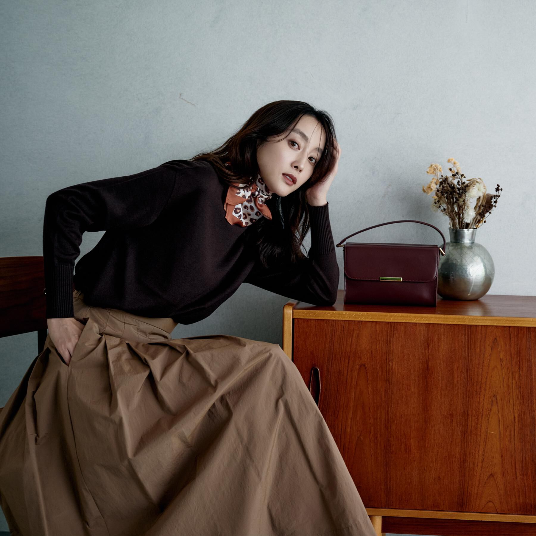 UNTITLED「【8色展開/体型カバー】魅せるタイムレスニット」|ニット・セーター|