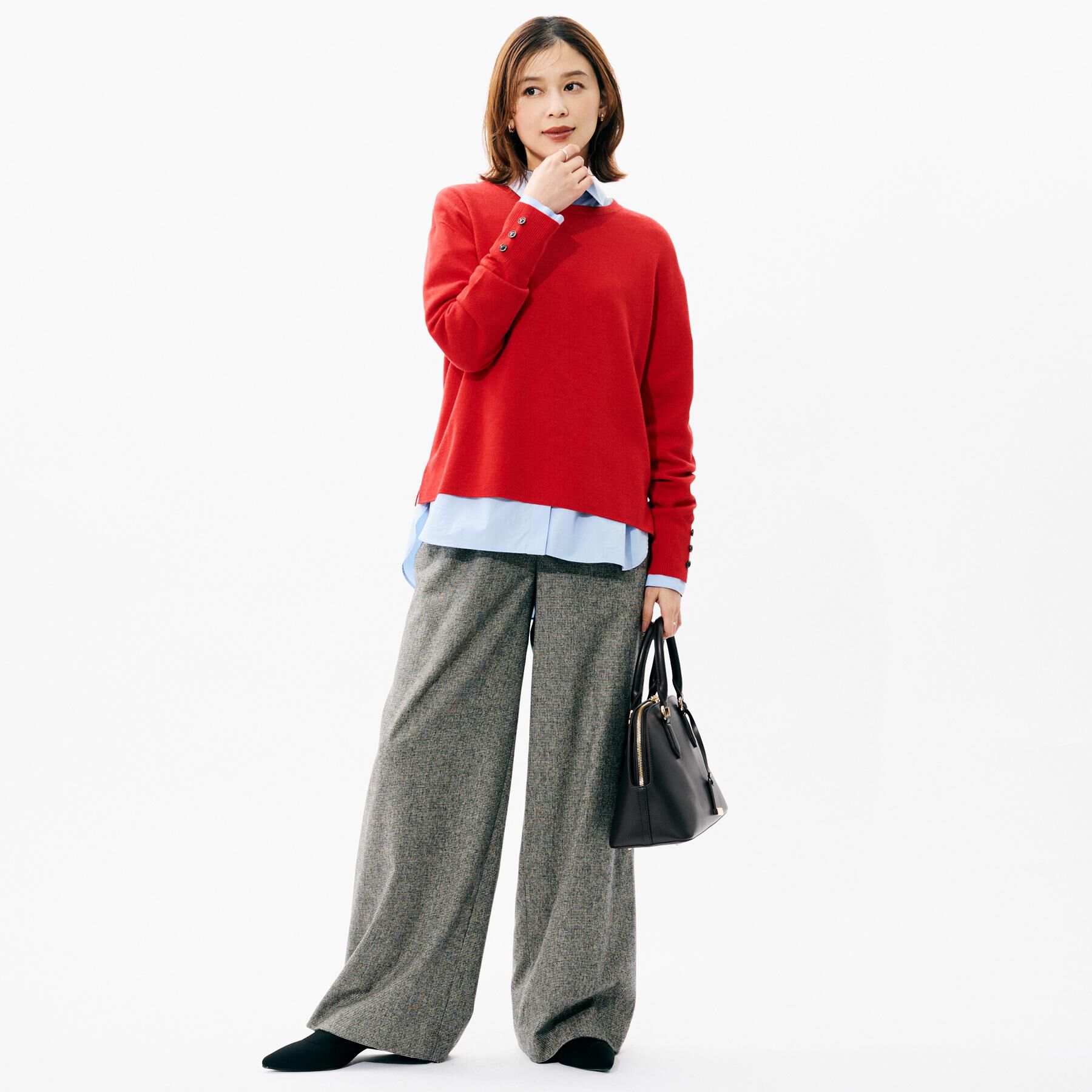 UNTITLED「【アンサンブル可/洗える】ウールミラノリブニット」|ニット・セーター|