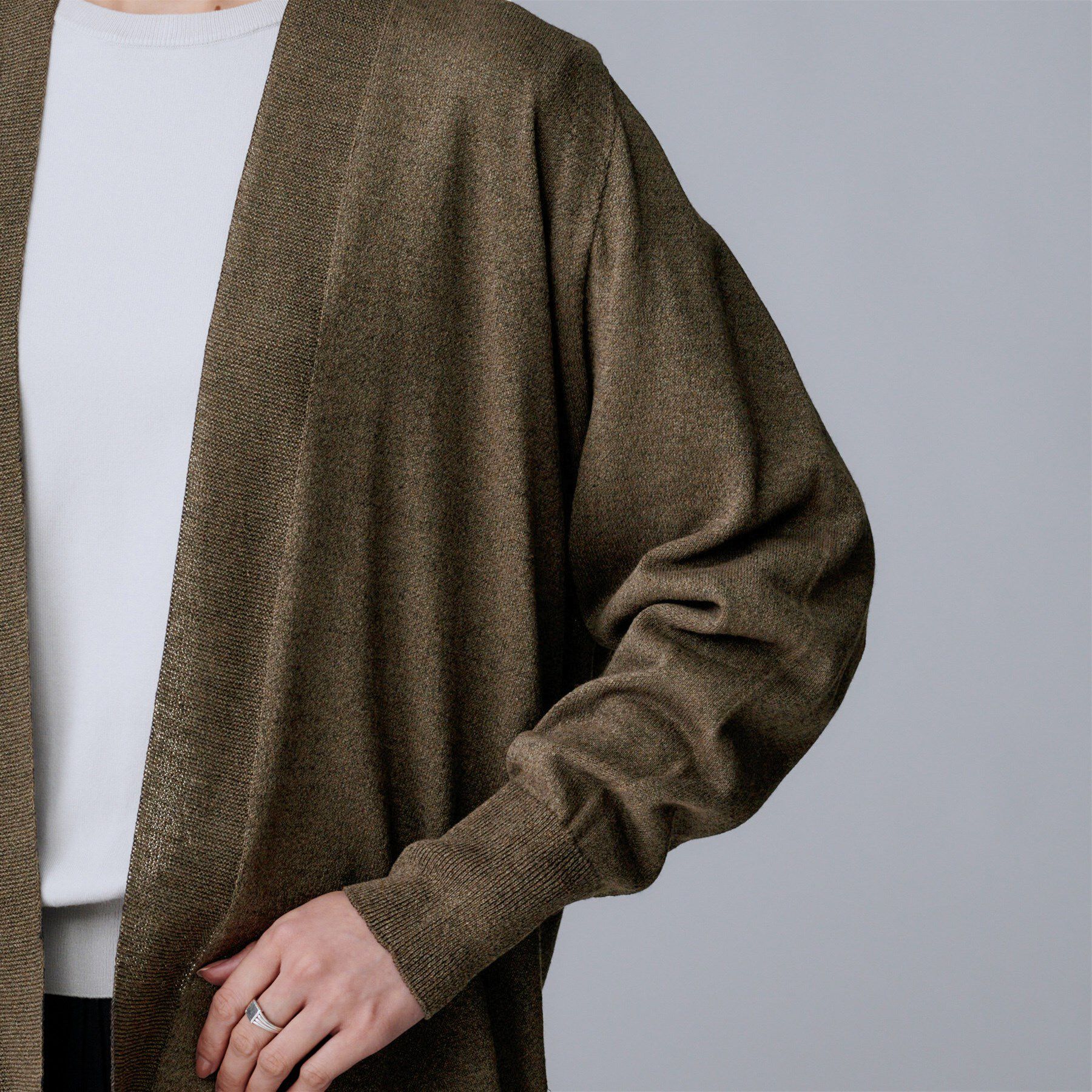 UNTITLED「【きれいめ羽織り/オフィス】釦レスカーディガン」|カーディガン|