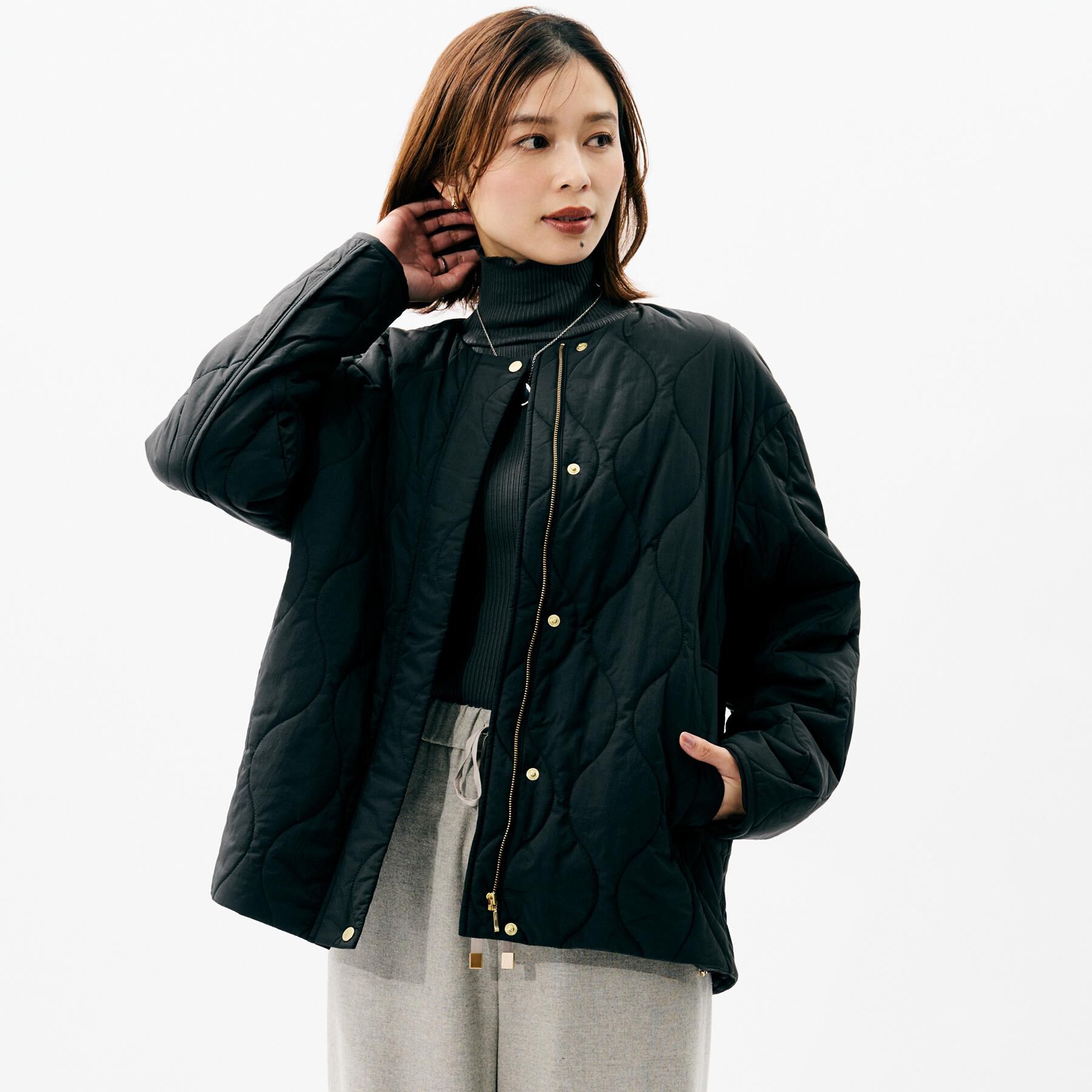 UNTITLED「【軽量／洗える／ファスナー付き】中綿 キルトコート」|ダウン|