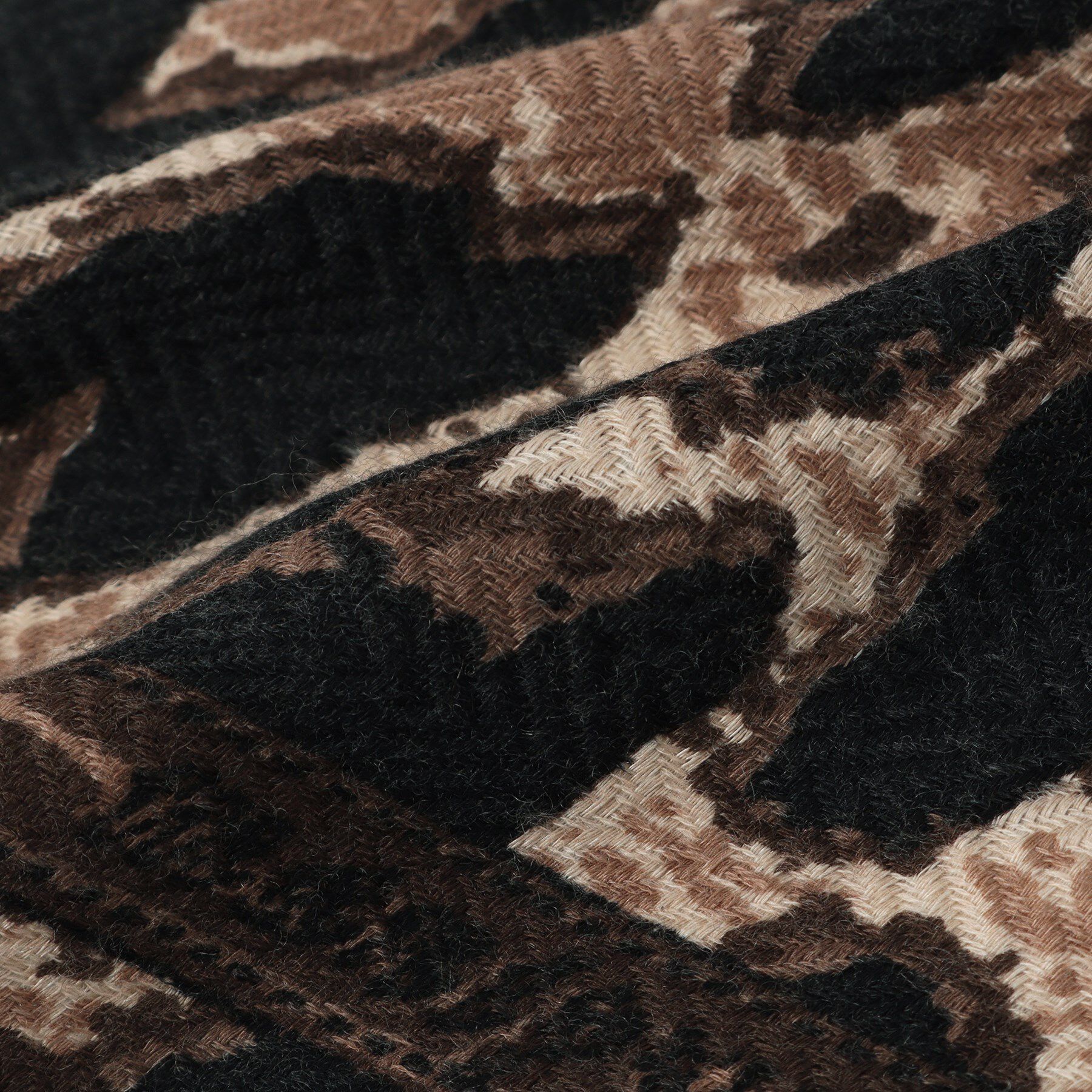 UNTITLED「【manipuri】120&times;120正方形 レオパードベグウールシルクストール」|バンダナ・スカーフ|