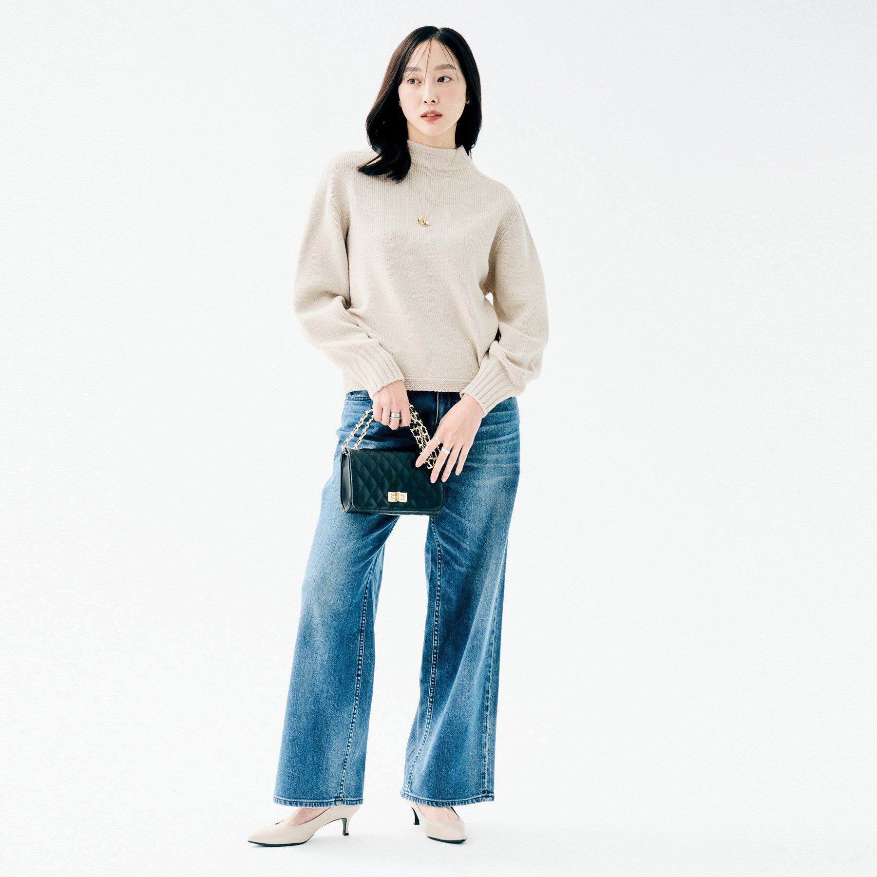 UNTITLED「【洗える】スポンディッシュ ボトルネックニット」|ニット・セーター|