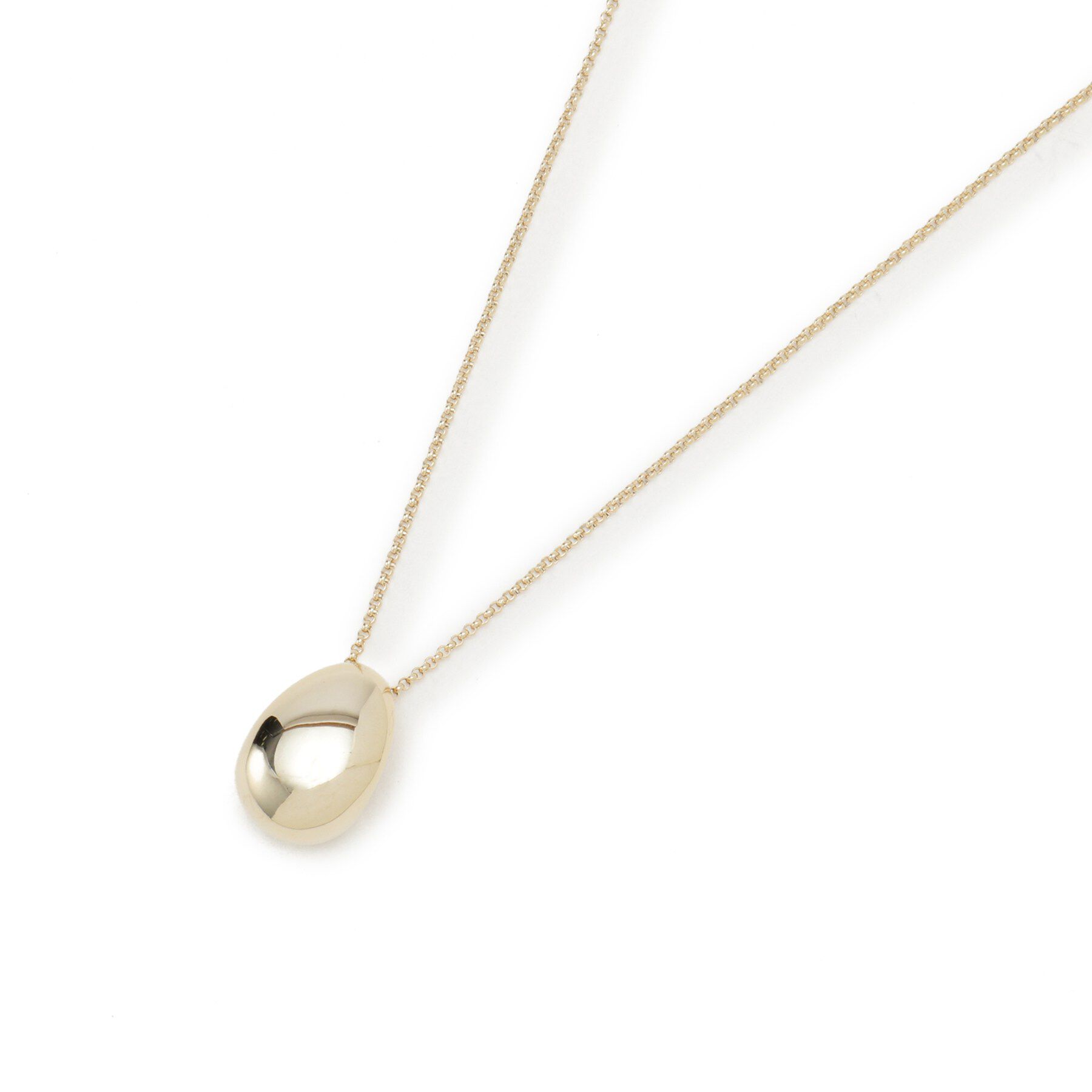 UNTITLED「【ステンレスチェーン】モダンビーンズトップ」|ネックレス|ゴールド(007)