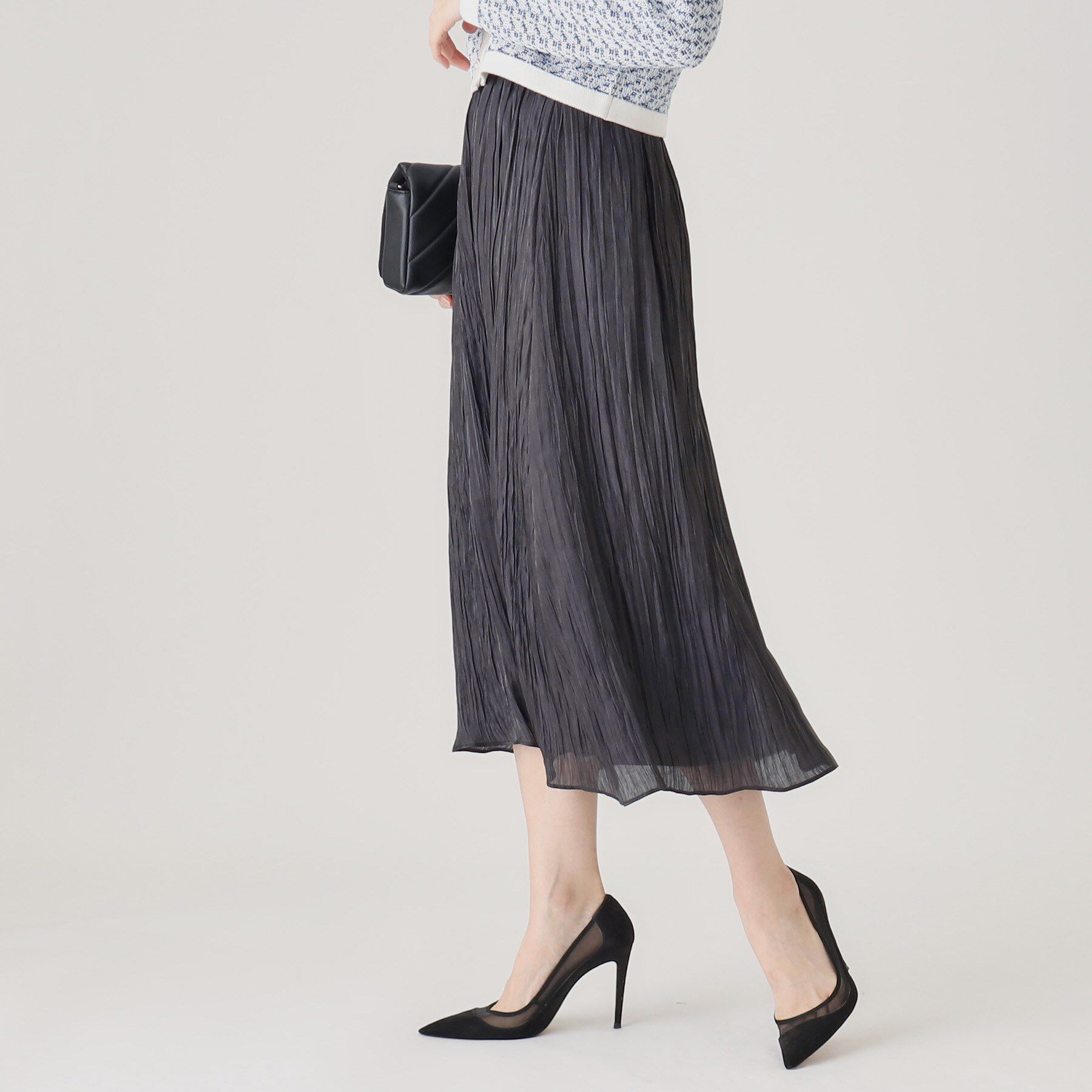 COUP DE CHANCE「【洗える／日本製／ウエストゴム】ランダムプリーツスカート」|スカート|