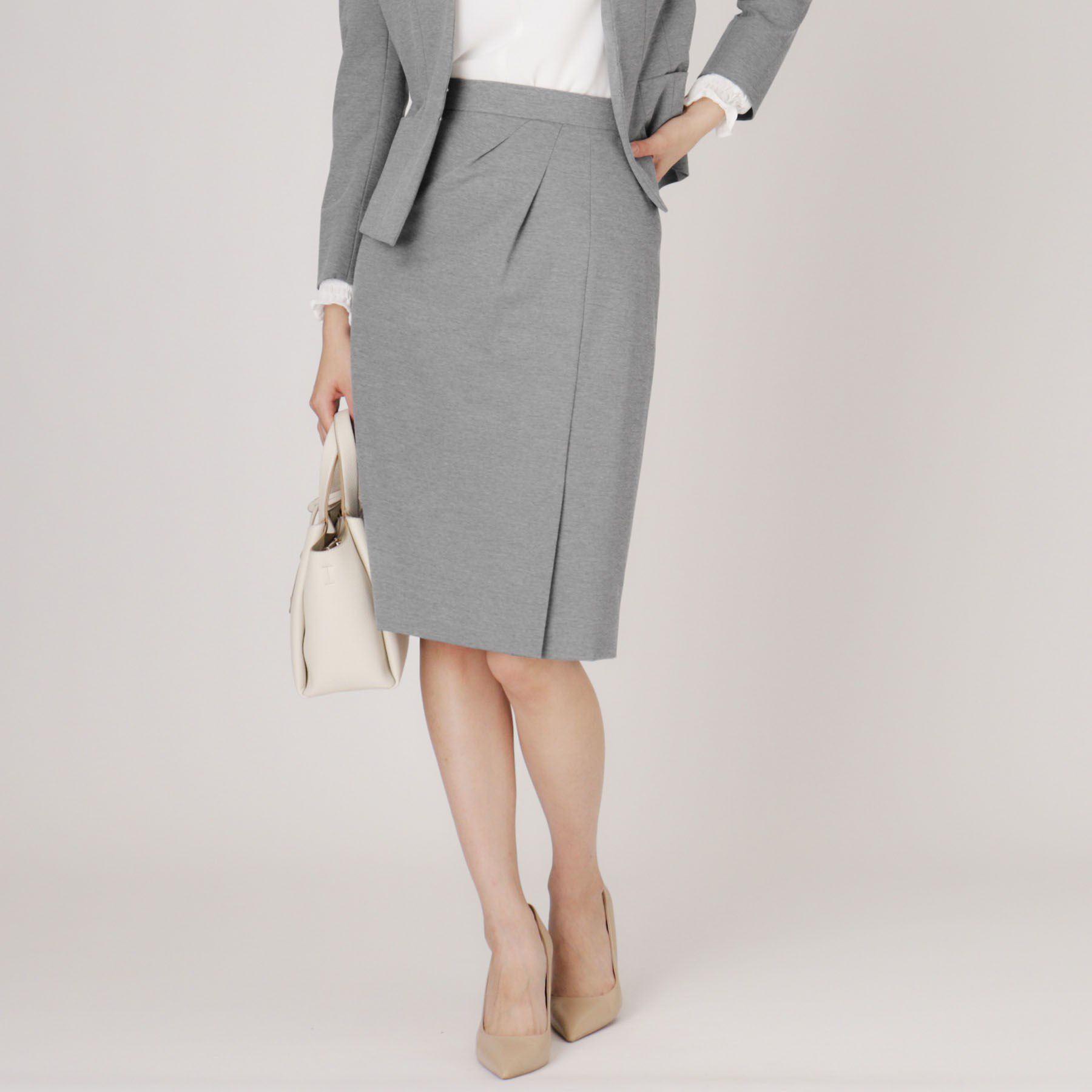 COUP DE CHANCE「【洗える／日本製／ジャージ素材】ラップ風タイトスカート」|スカート|