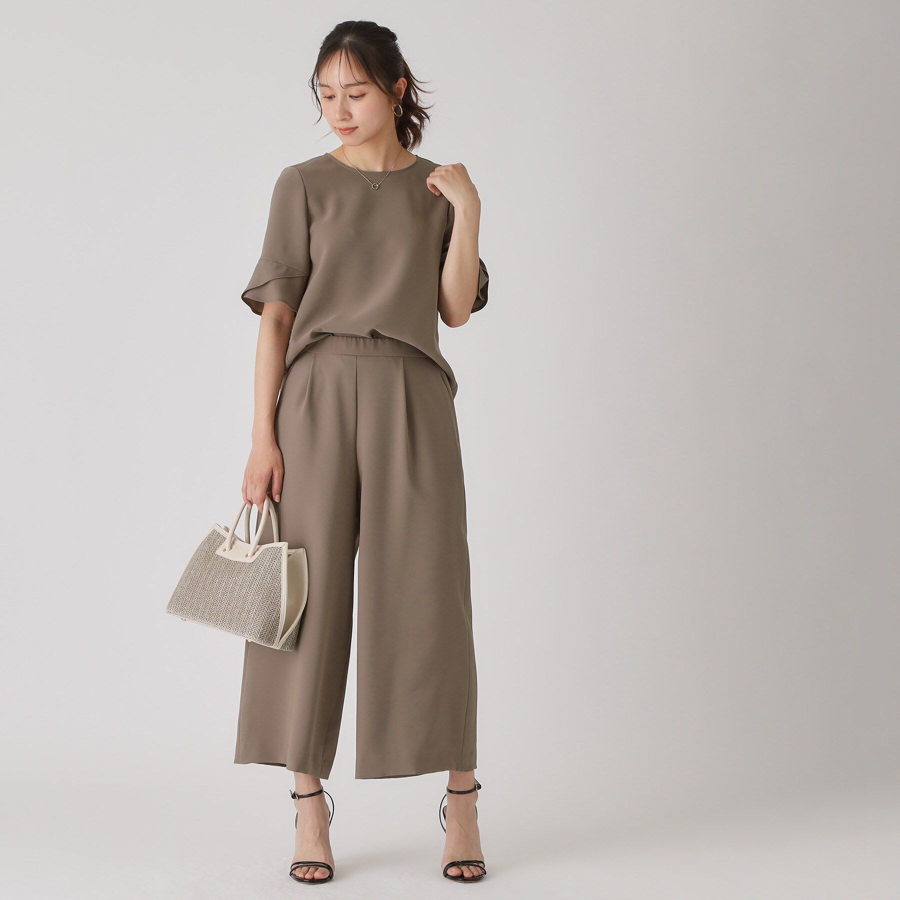 COUP DE CHANCE「【洗える／日本製】ウエストゴムワイドパンツ」|その他|