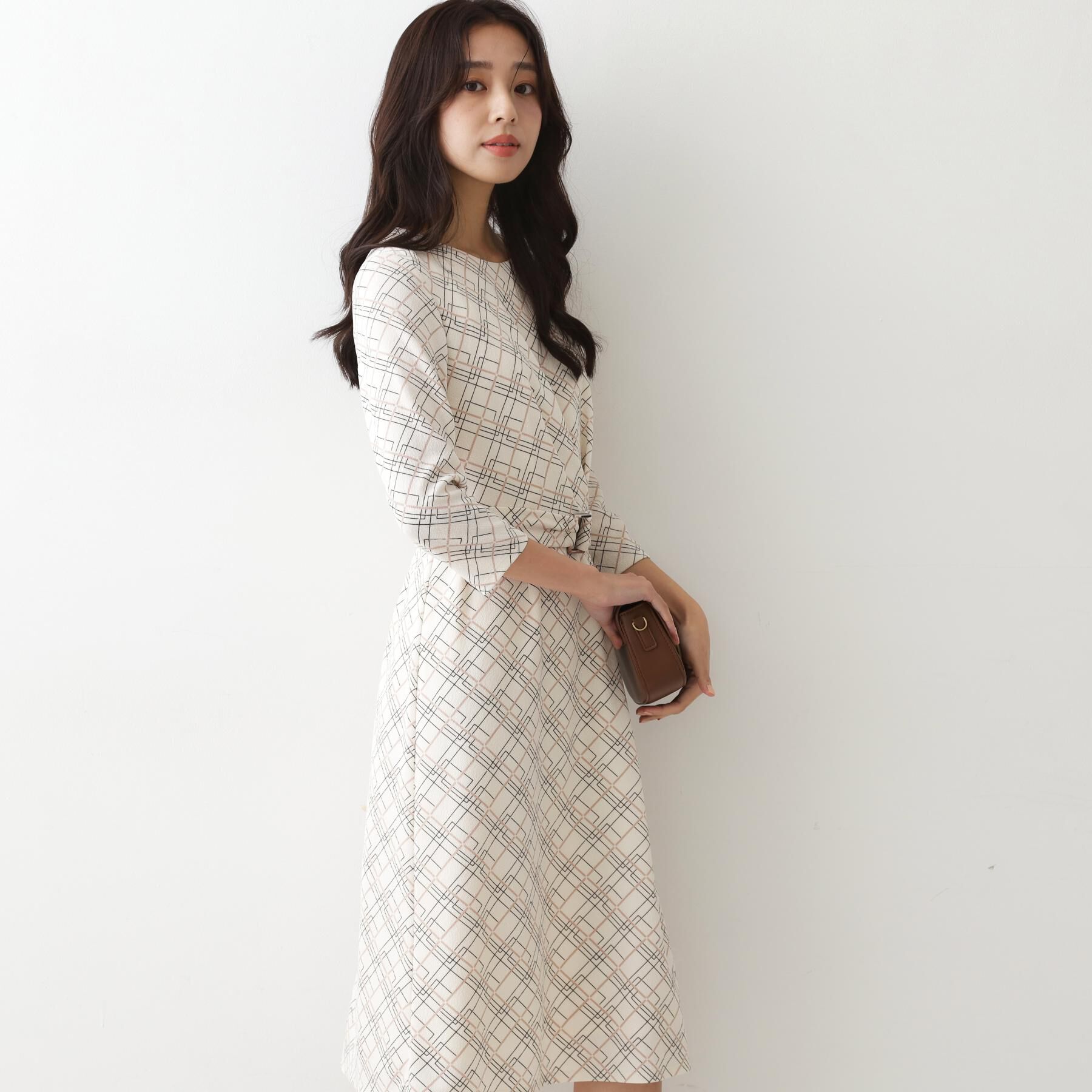 COUP DE CHANCE「【手洗い可／日本製】ジャージ素材のプリント柄ワンピース」|ワンピース|