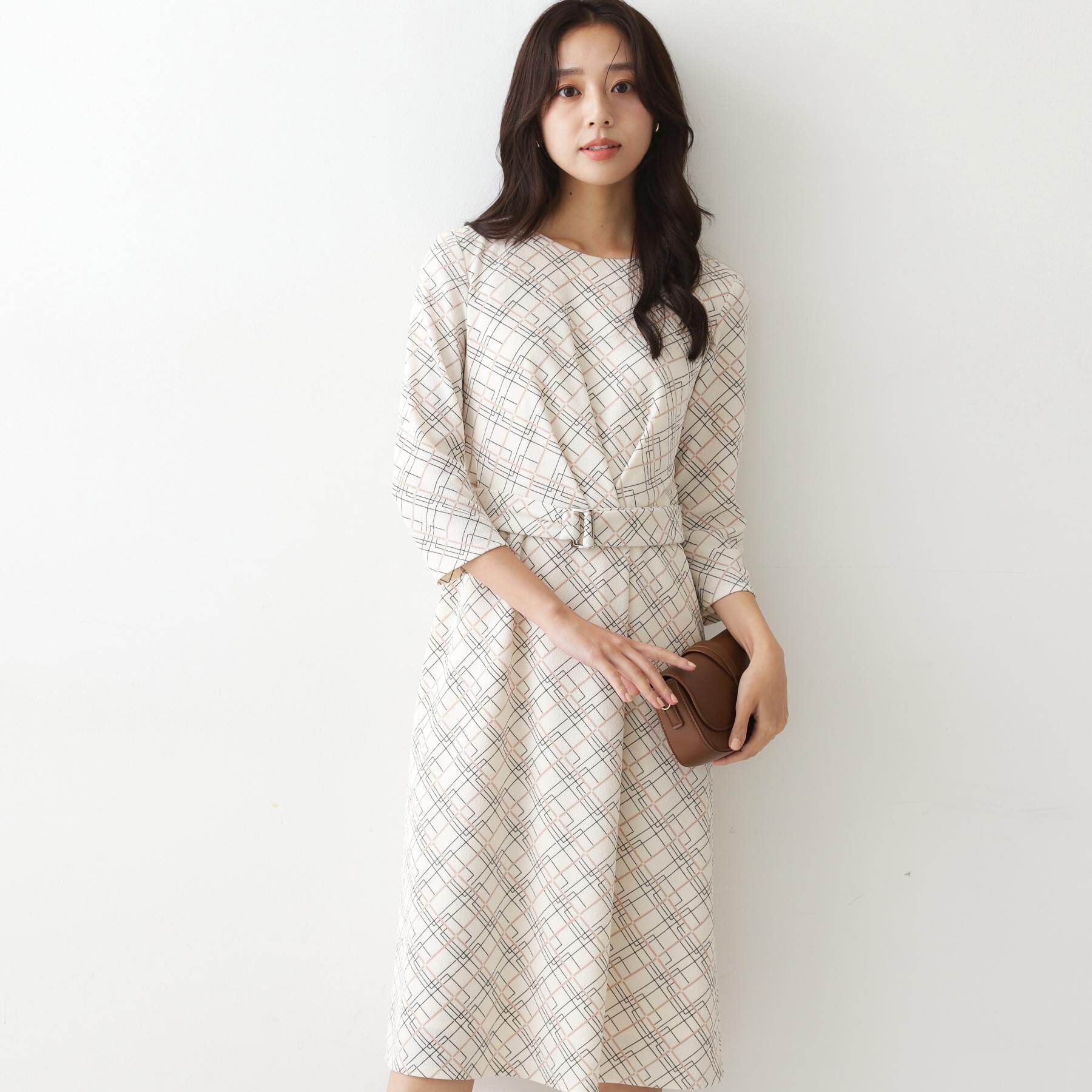 COUP DE CHANCE「【手洗い可／日本製】ジャージ素材のプリント柄ワンピース」|ワンピース|