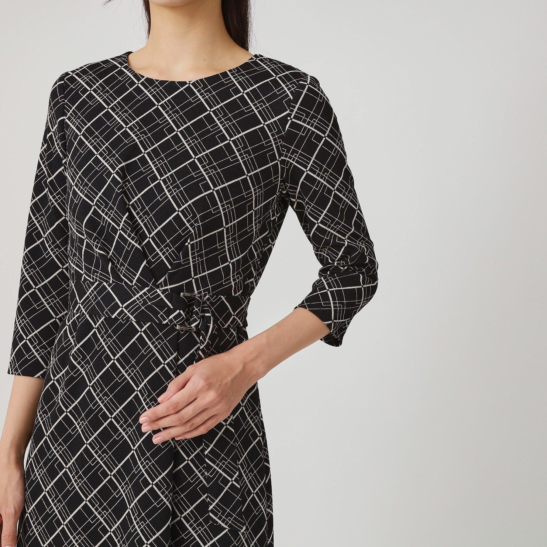 COUP DE CHANCE「【手洗い可／日本製】ジャージ素材のプリント柄ワンピース」|ワンピース|