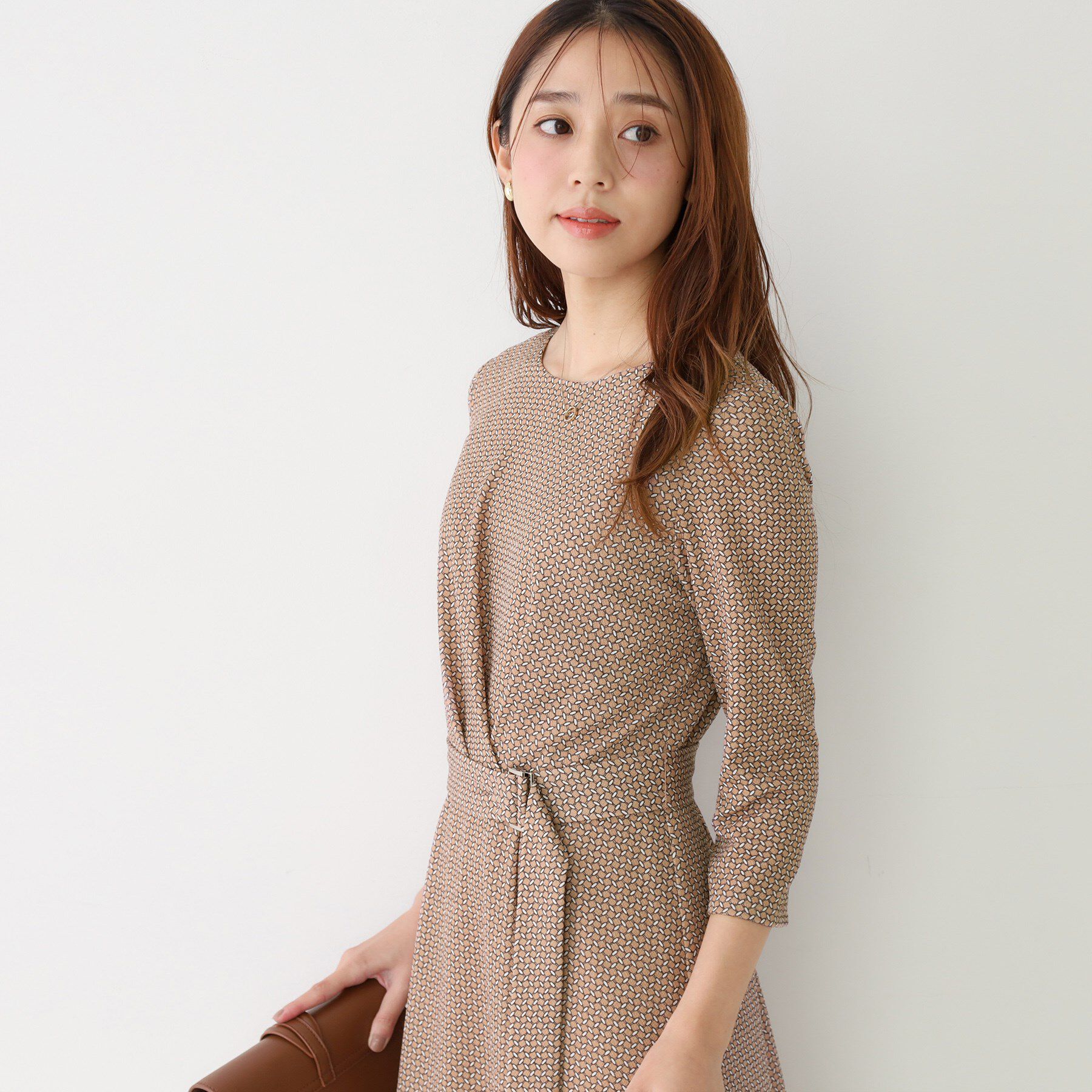 COUP DE CHANCE「【手洗い可／日本製】ジャージ素材のプリント柄ワンピース」|ワンピース|