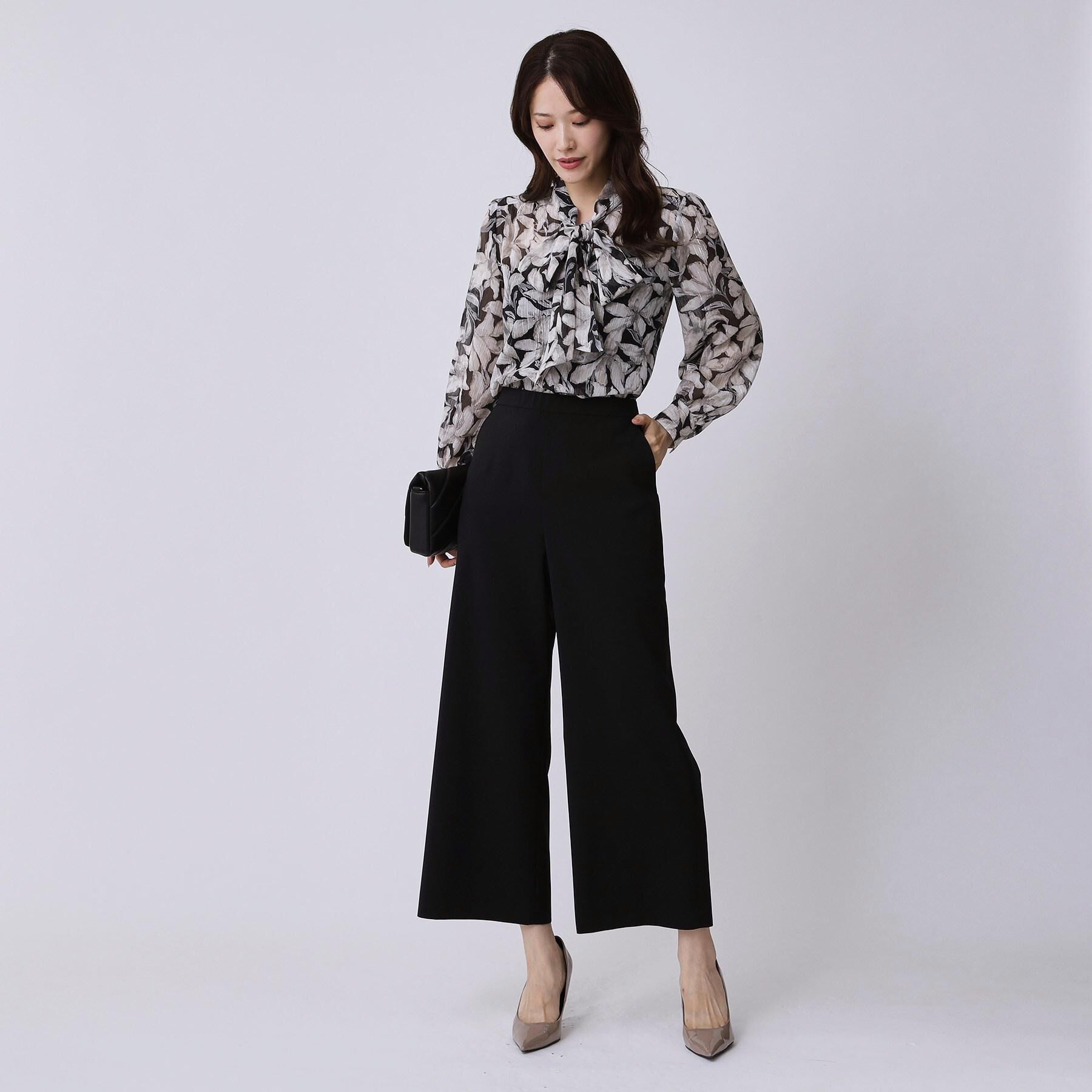 COUP DE CHANCE「【手洗い可／日本製】花柄ボウタイブラウス」|シャツ・ブラウス|