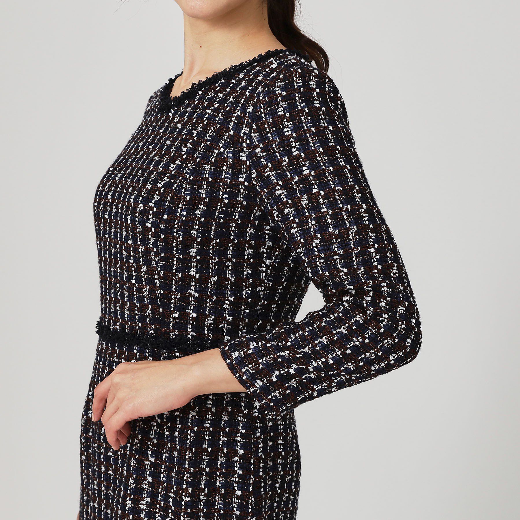 COUP DE CHANCE「【日本製／セットアップ可】ファンシーツィードのワンピース」|ワンピース|