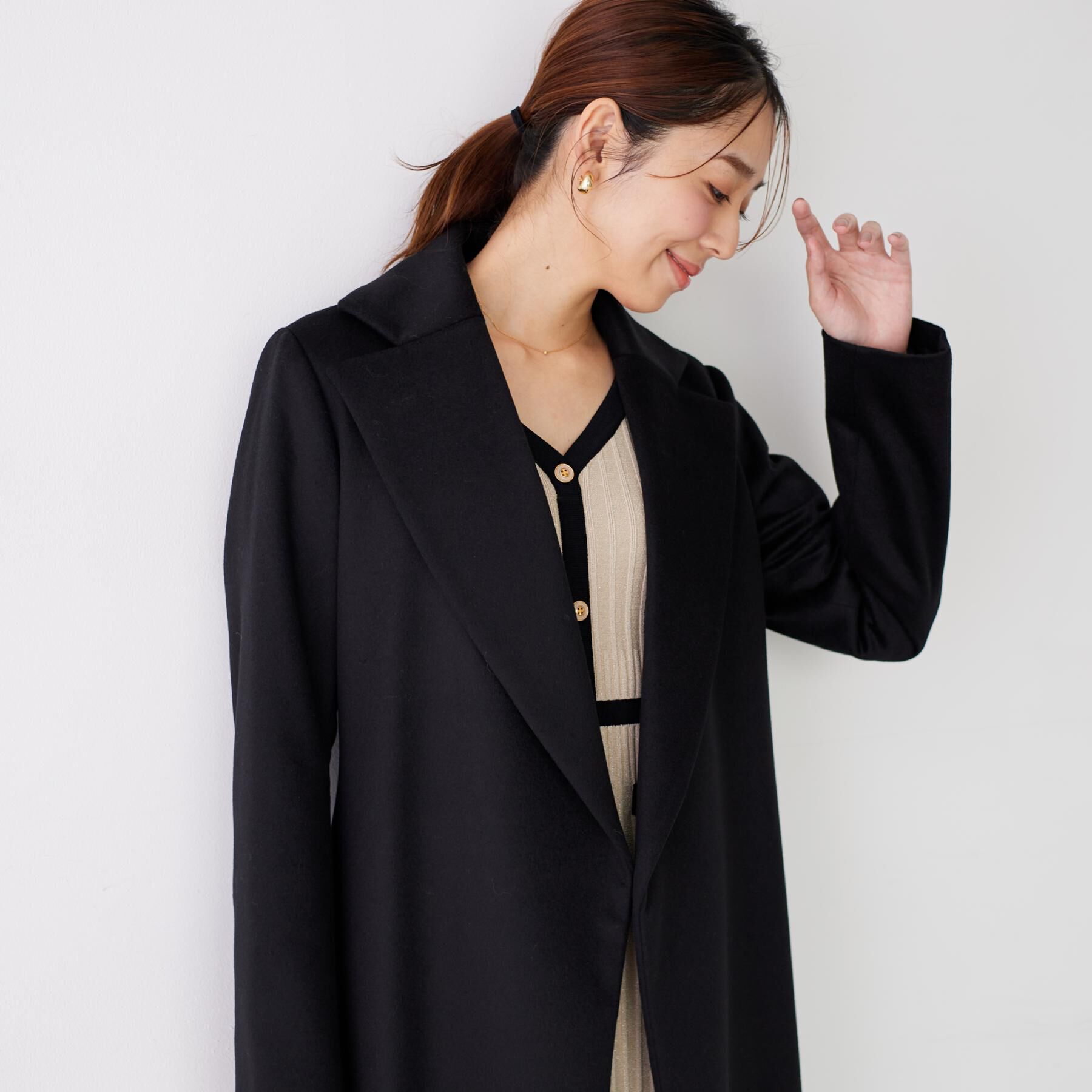 COUP DE CHANCE「【カシミヤ100％／日本製】ロングガウンコート」|チェスターコート|