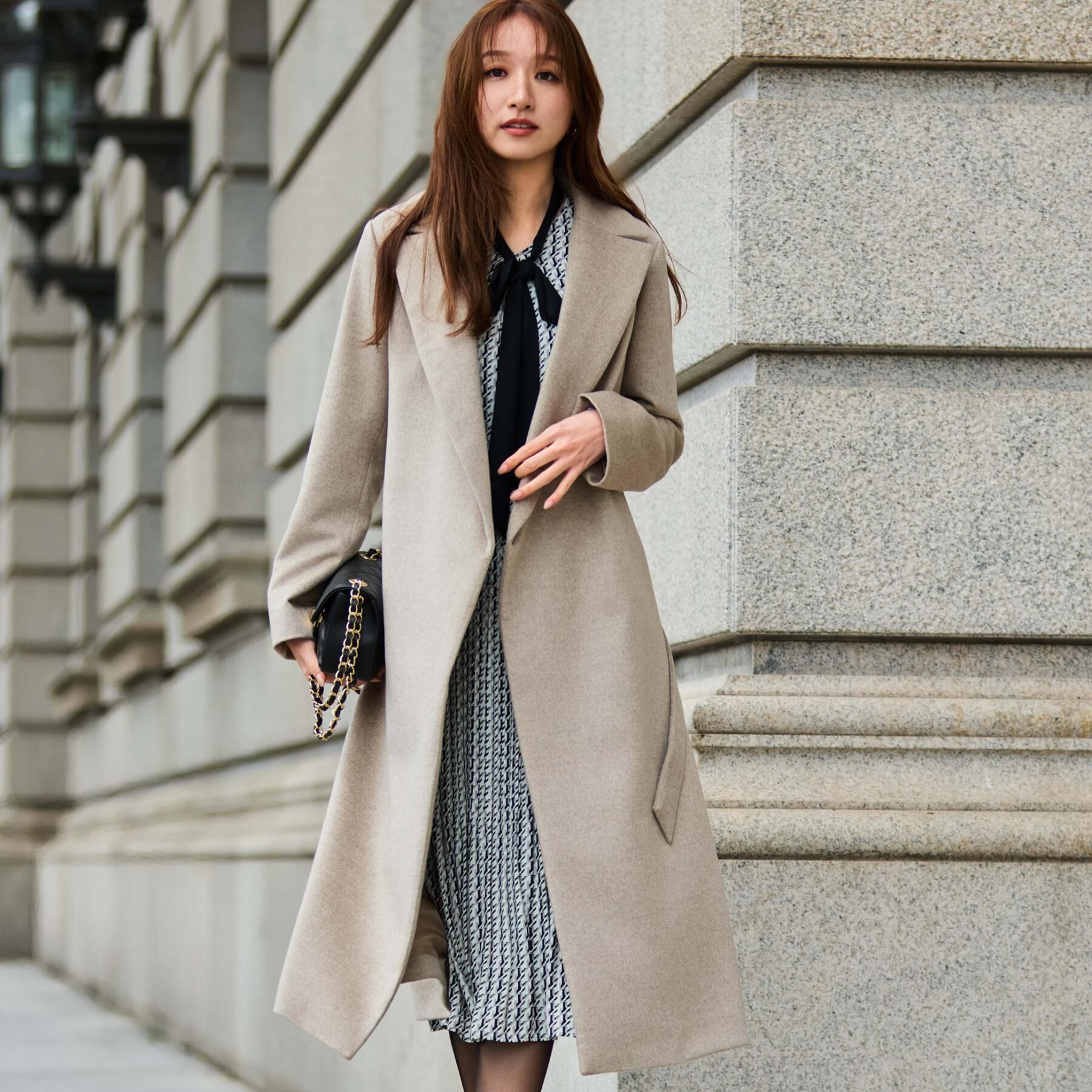 COUP DE CHANCE「【カシミヤ100％／日本製】ロングガウンコート」|チェスターコート|