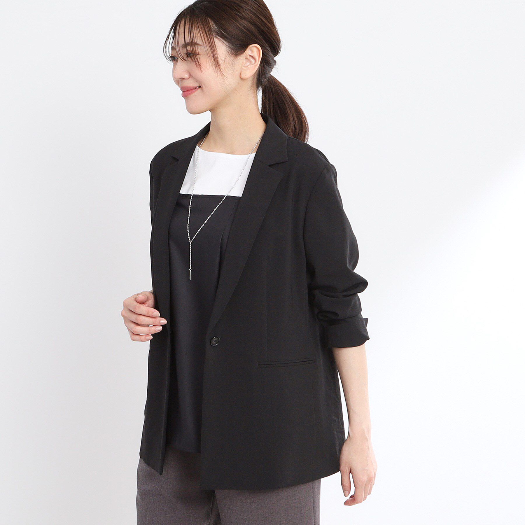 Reflect「【マシンウォッシュ可／セットアップ可／通勤におすすめ】ドライタッチジャケット」|テーラードジャケット|