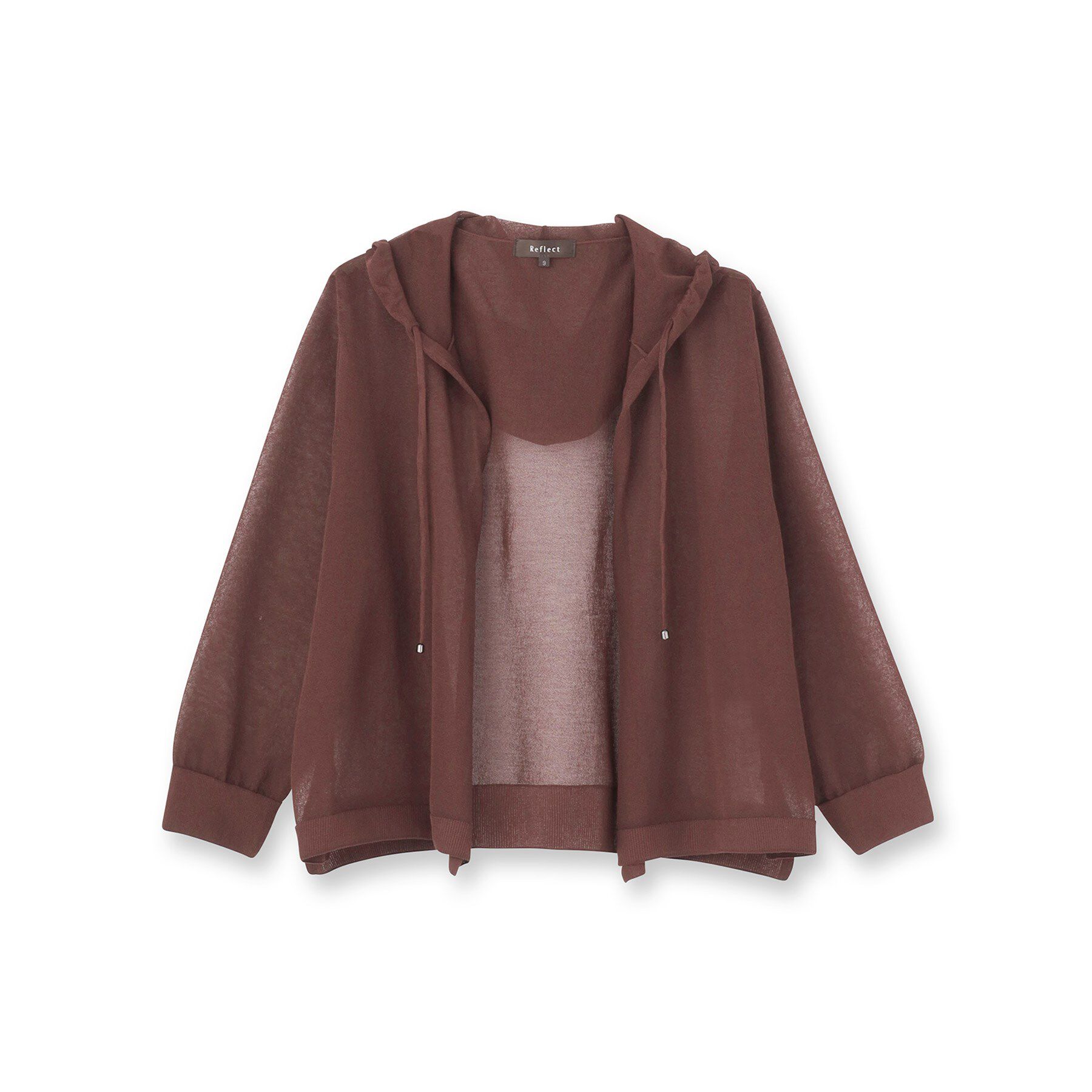 Reflect「【寒暖差対策に◎／手洗い可／旅行や通勤に】フード付きシアーカーディガン」|カーディガン|