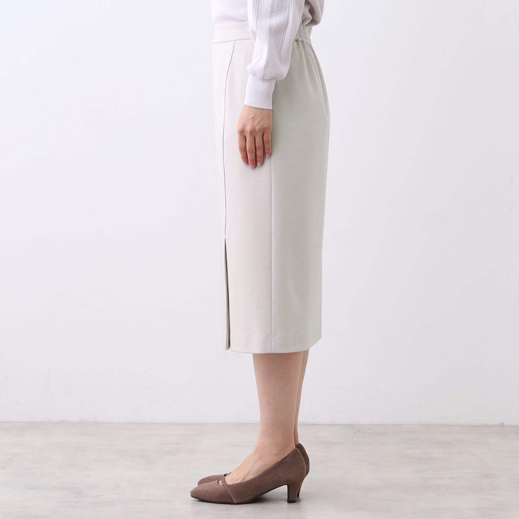 Reflect「【セットアップ可／すっきりシルエット／通勤におすすめ◎】キレイめジャージタイトスカート」|スカート|