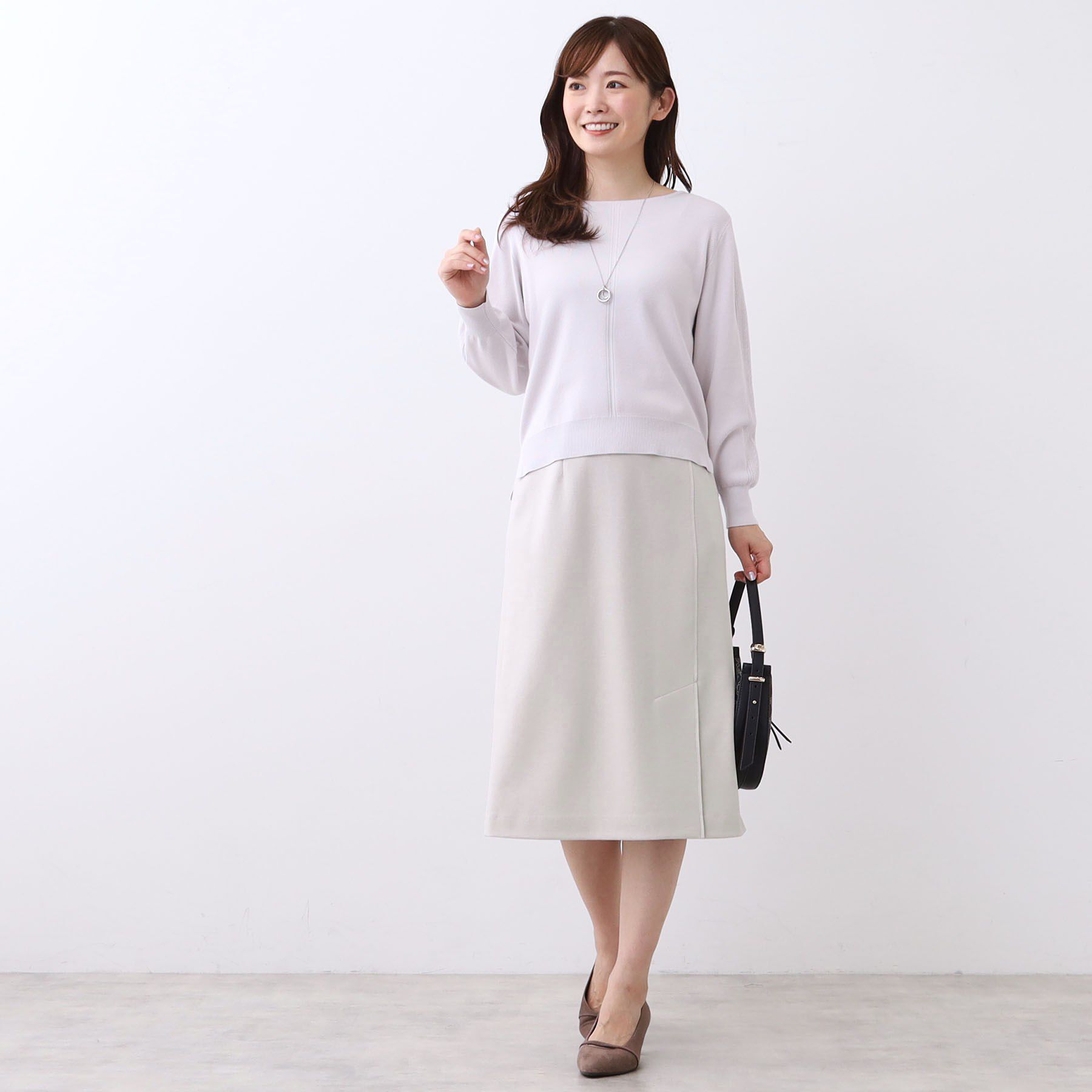 Reflect「【セットアップ可／すっきりシルエット／通勤におすすめ◎】キレイめジャージタイトスカート」|スカート|