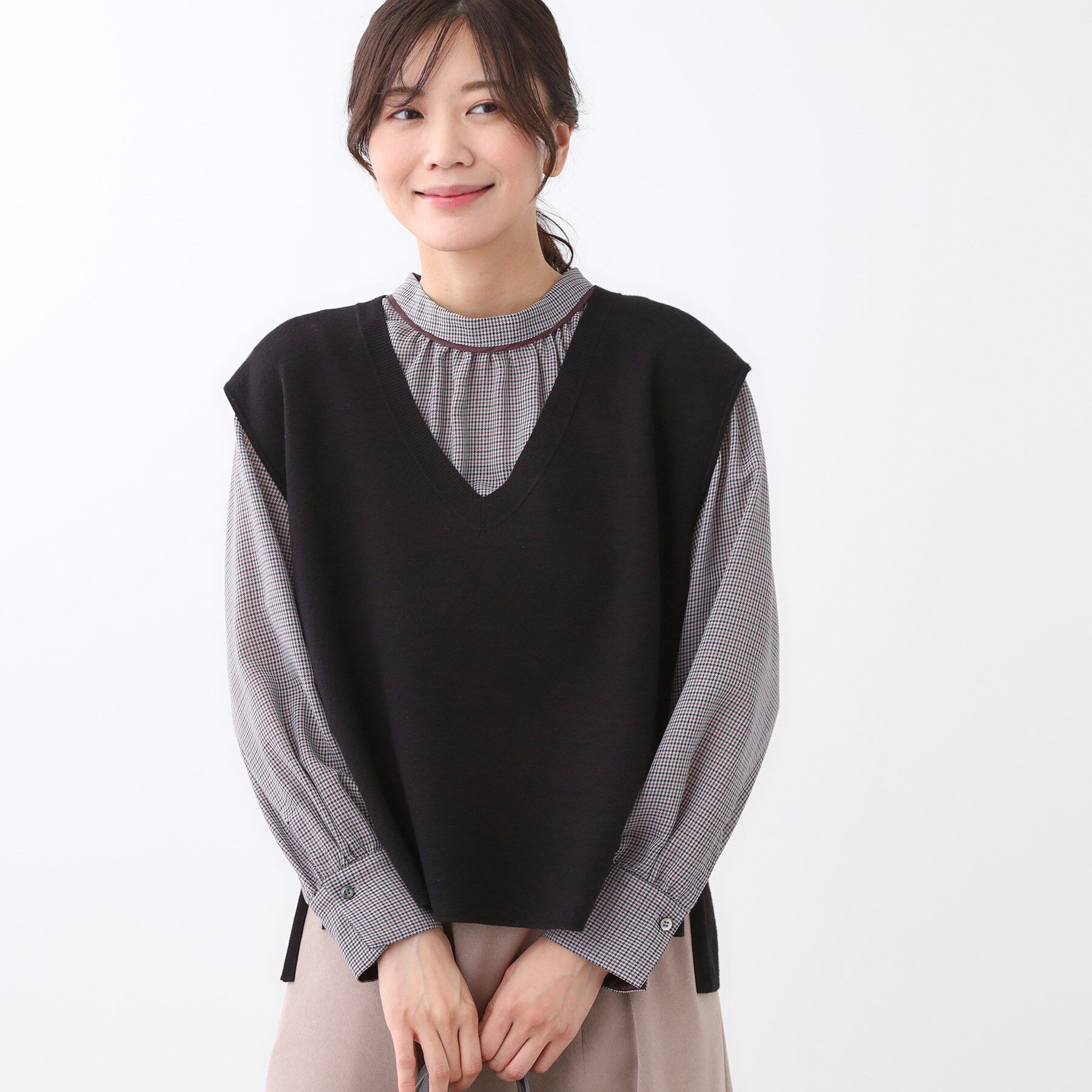 Reflect「【WEB先行カラーあり／セットアップ可】Vネックニットベスト」|ベスト・ジレ|