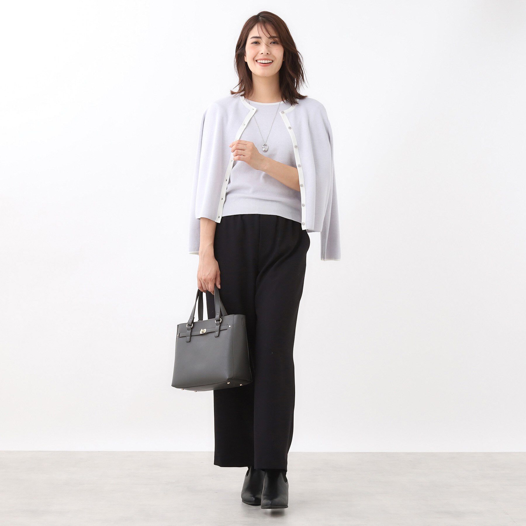 Reflect「【秋映え／単品使い◎／すっきり見え】ブローチ付きニットアンサンブル」|その他|