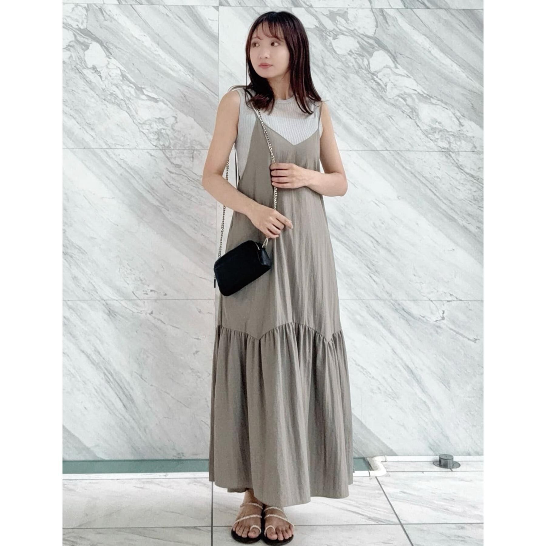 DRESSTERIOR「【接触冷感/撥水】タフタキャミワンピース」|ワンピース|