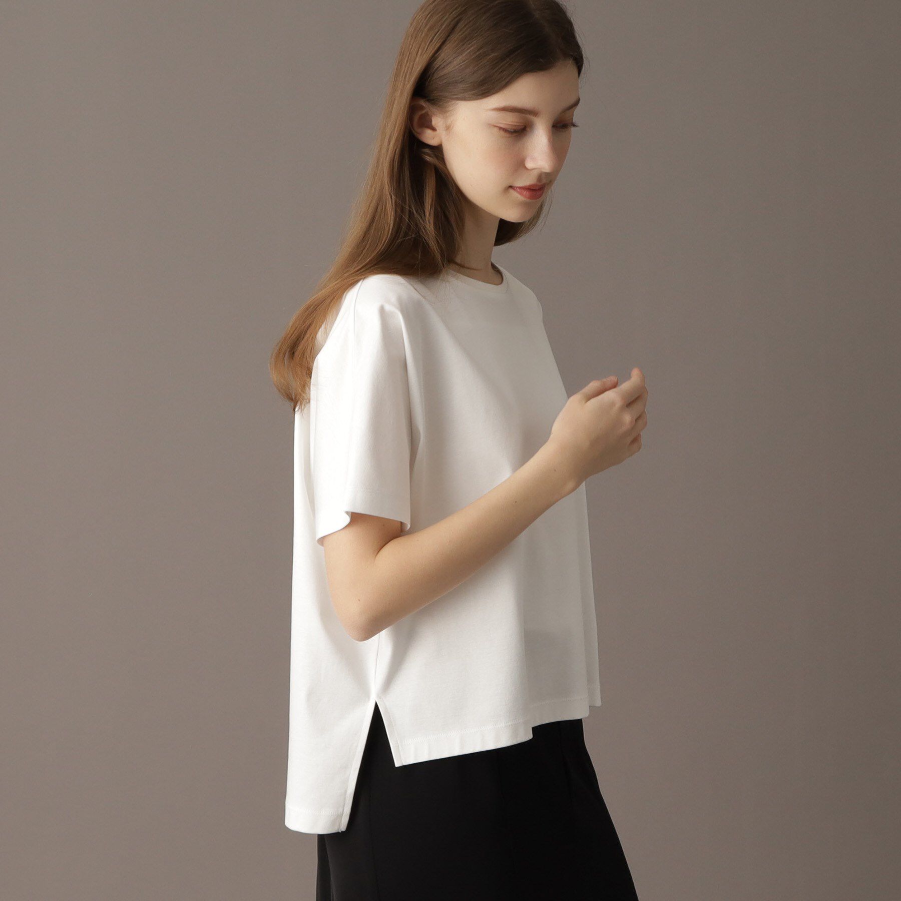 DRESSTERIOR「【接触冷感/抗菌防臭/消臭】アイスクリアコットンドルマンT」|Tシャツ・カットソー|