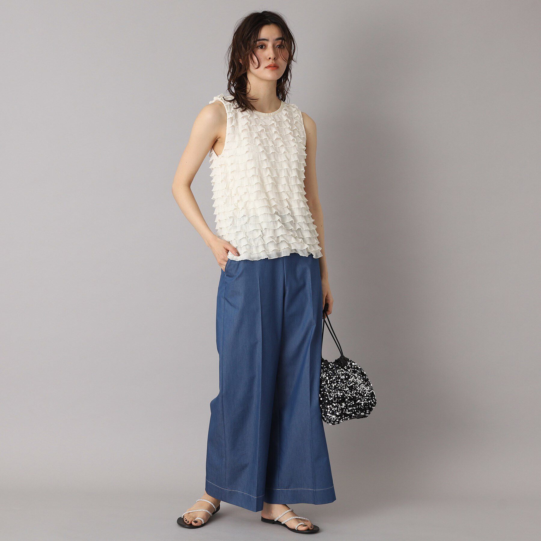 DRESSTERIOR「provoke（プロヴォーク）【別注】 フリフリ タンクトップ」|キャミソール|