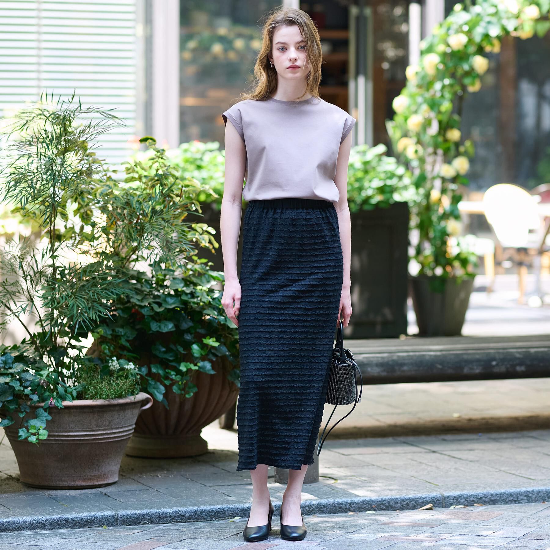 DRESSTERIOR「【接触冷感/抗菌防臭/消臭】アイスクリアコットンフレンチ」|Tシャツ・カットソー|