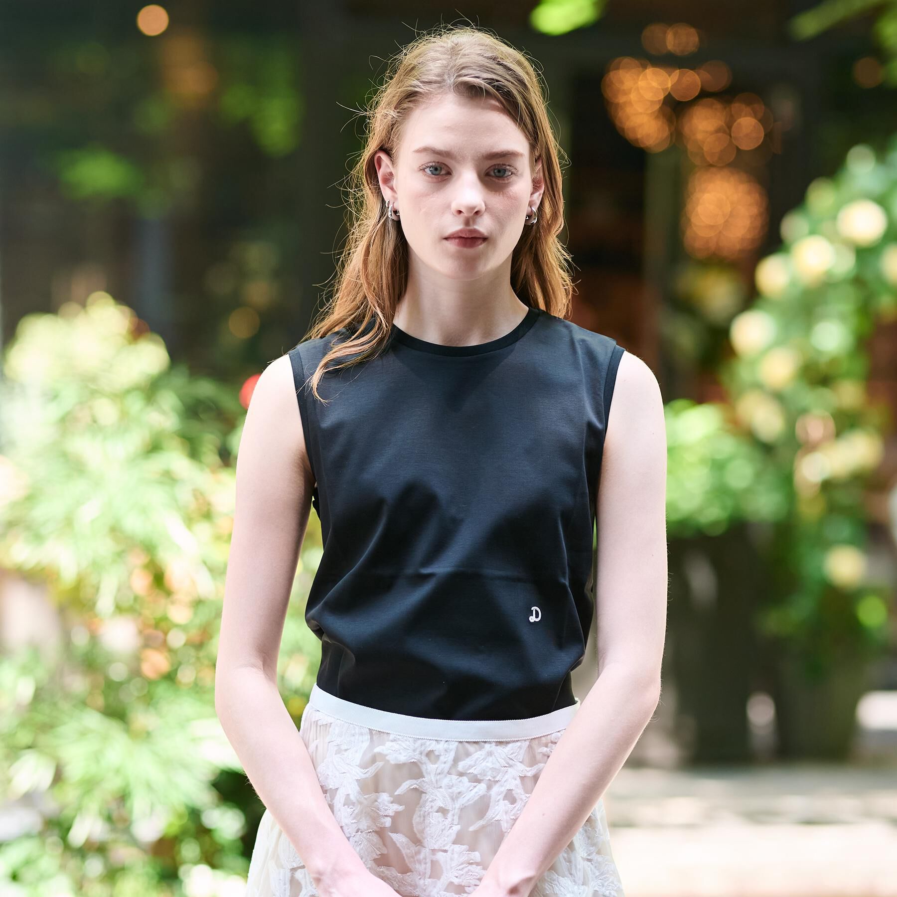 DRESSTERIOR「【接触冷感/抗菌防臭/消臭】アイスクリアコットンノースリーブT」|Tシャツ・カットソー|