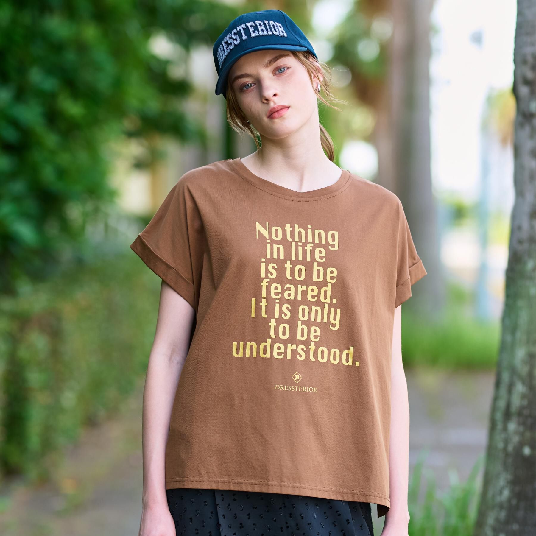 DRESSTERIOR「箔PTドルマンスリーブロゴTシャツ」|Tシャツ・カットソー|