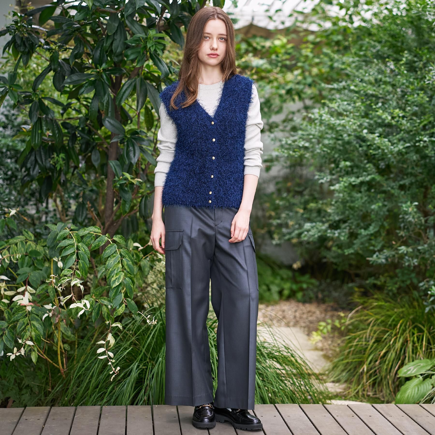 DRESSTERIOR「【洗える/前後2WAY】フェザーヤーン2WAYニットプルオーバー」|ニット・セーター|