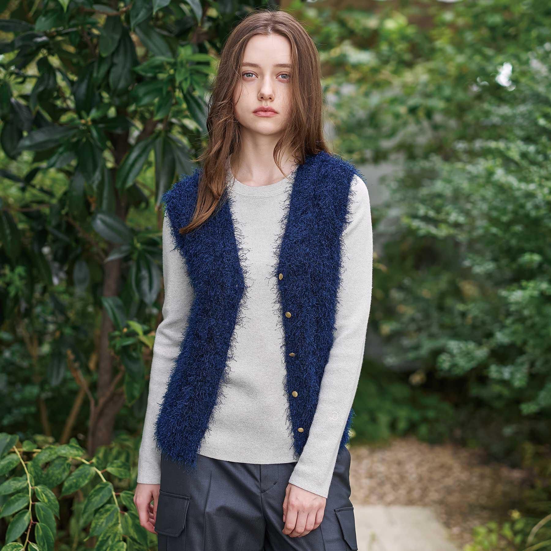 DRESSTERIOR「【洗える/前後2WAY】フェザーヤーン2WAYニットプルオーバー」|ニット・セーター|