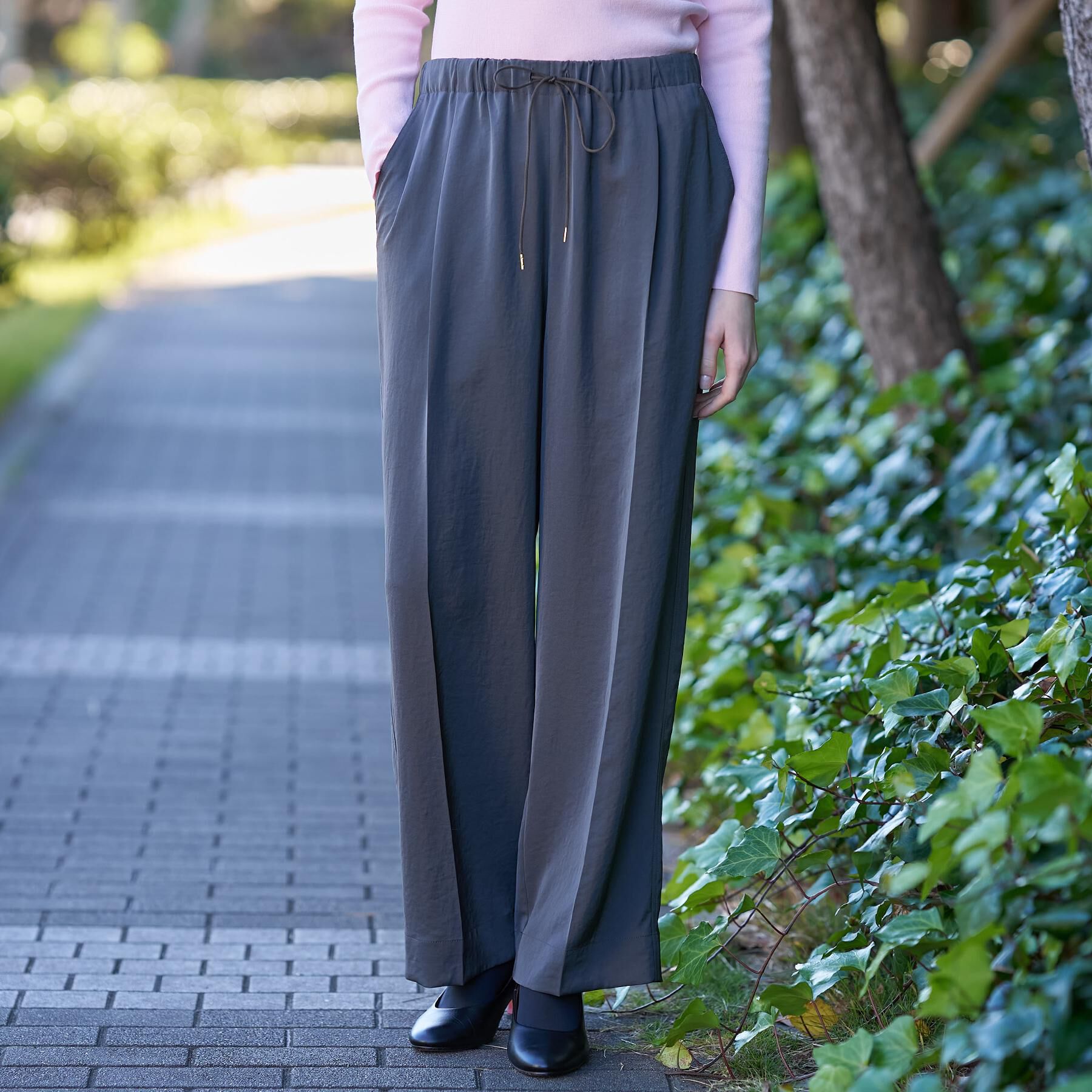 DRESSTERIOR「【洗える/ウエストゴム】サテンイージーパンツ」|その他|