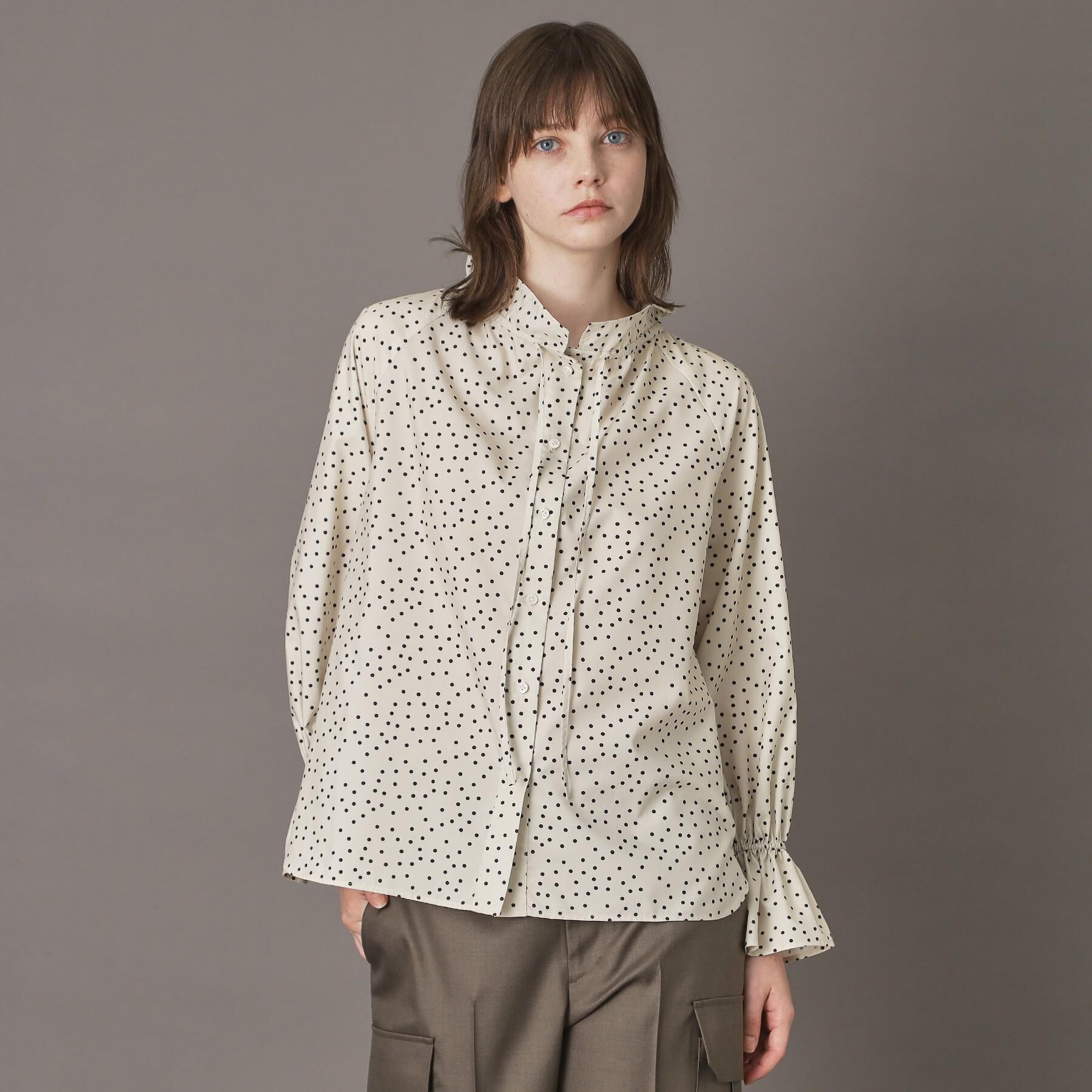 DRESSTERIOR「【洗える/フリルカラー】キャンディスリーブフリルカラーブラウス」|シャツ・ブラウス|