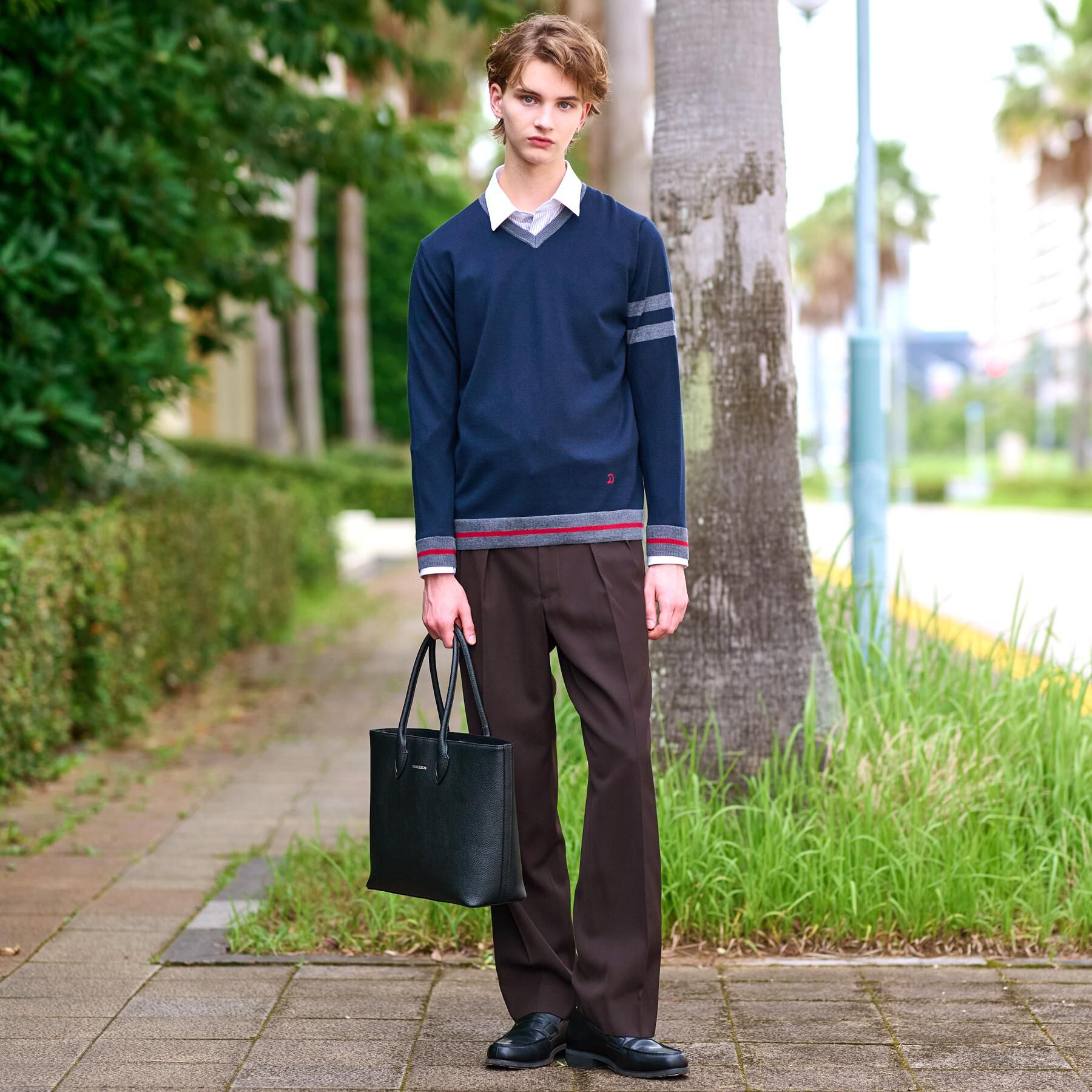 DRESSTERIOR「ウォッシャブルファインメリノ Vネックニット」|ニット・セーター|