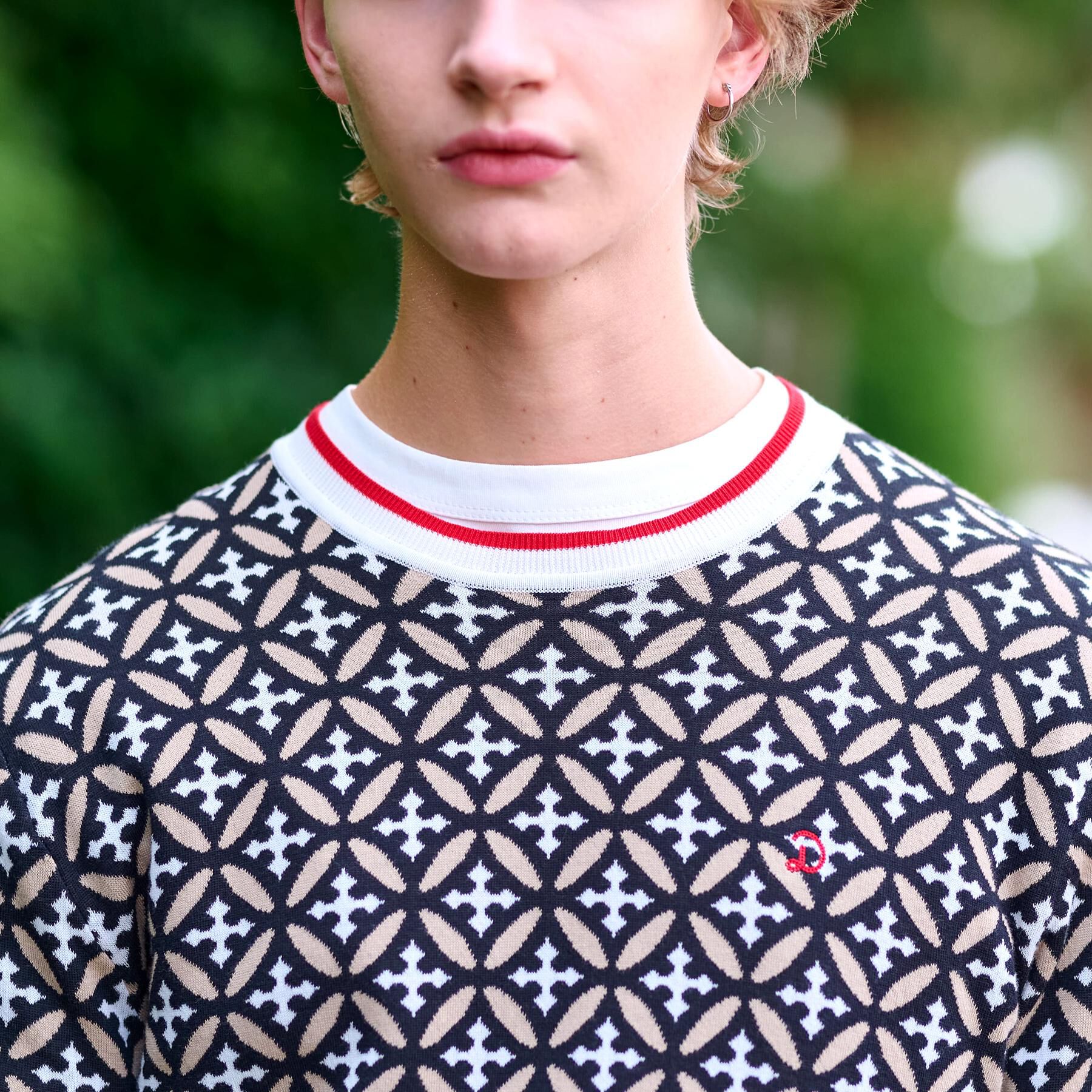 DRESSTERIOR「オーバーラップサークルジャカードニット」|ニット・セーター|