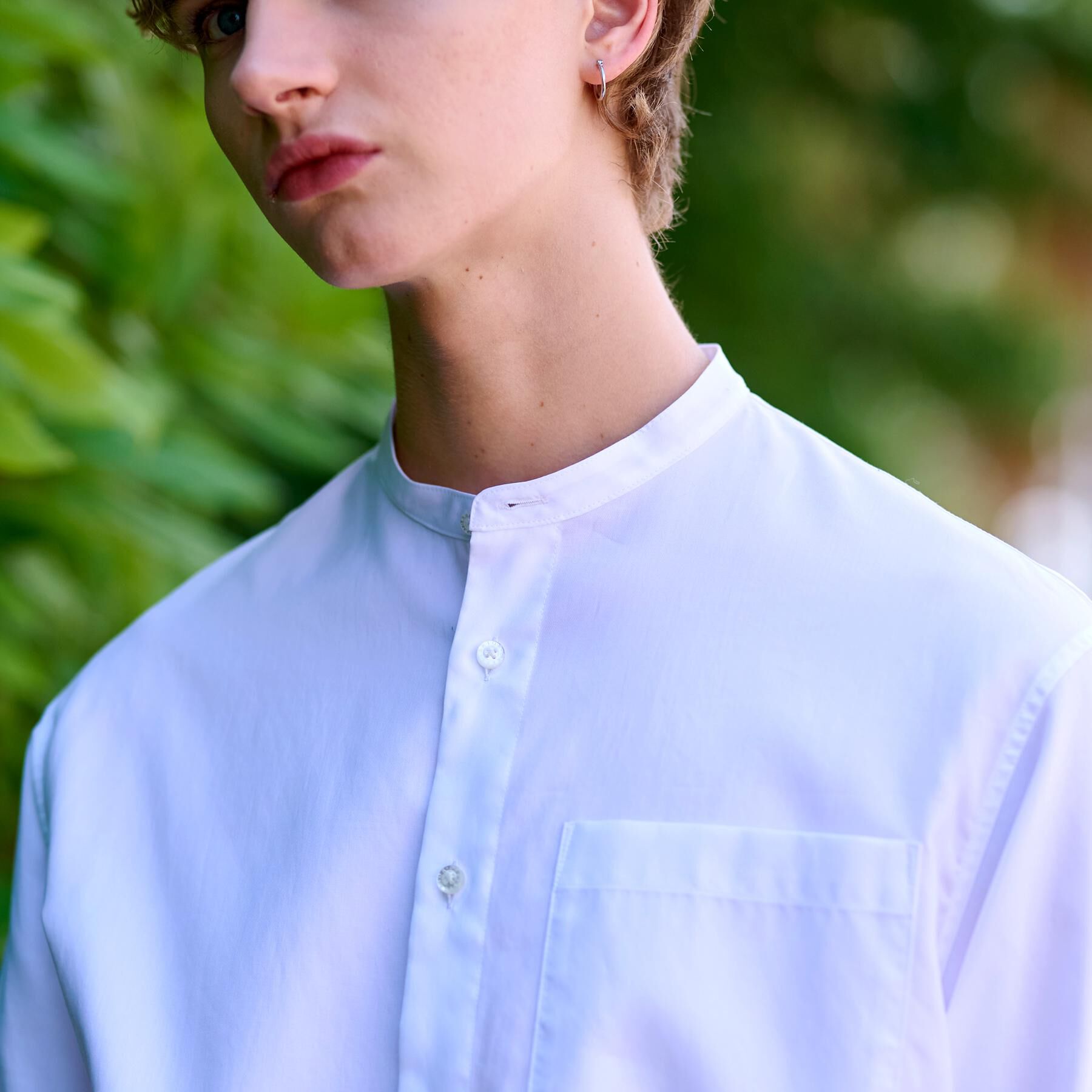 DRESSTERIOR「200双糸 バンドカラーシャツ」|シャツ・ブラウス|