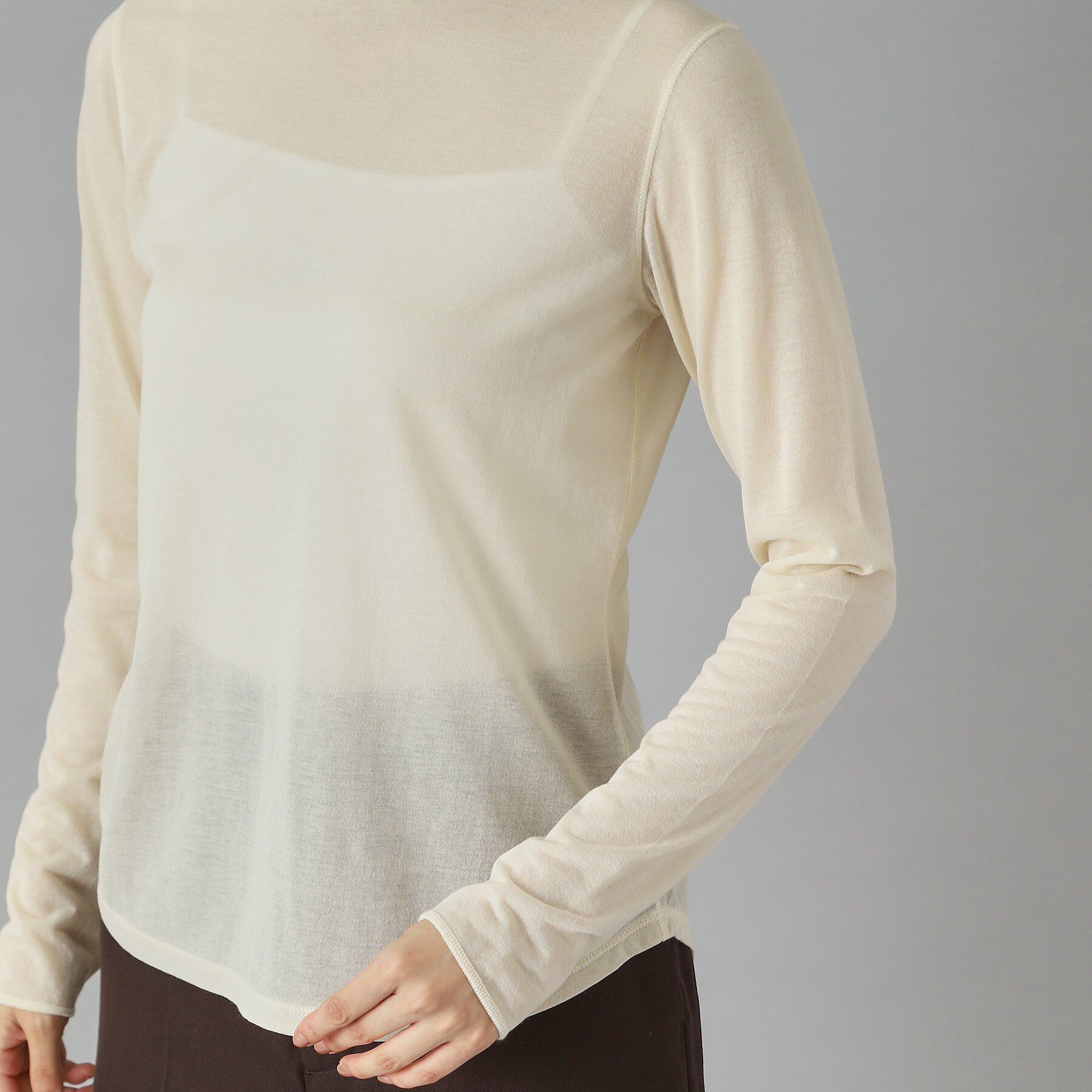 DRESSTERIOR「【シアー素材/otonaMUSE 11月号掲載】シアータートルトップス」|Tシャツ・カットソー|