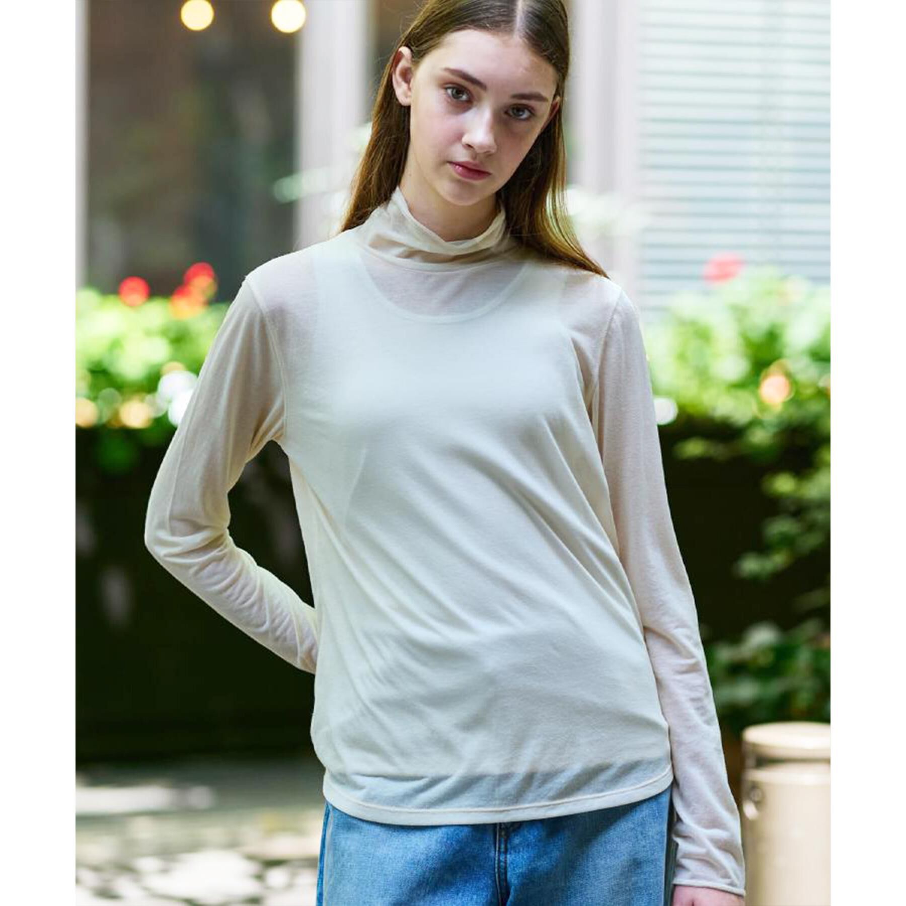 DRESSTERIOR「【シアー素材/otonaMUSE 11月号掲載】シアータートルトップス」|Tシャツ・カットソー|