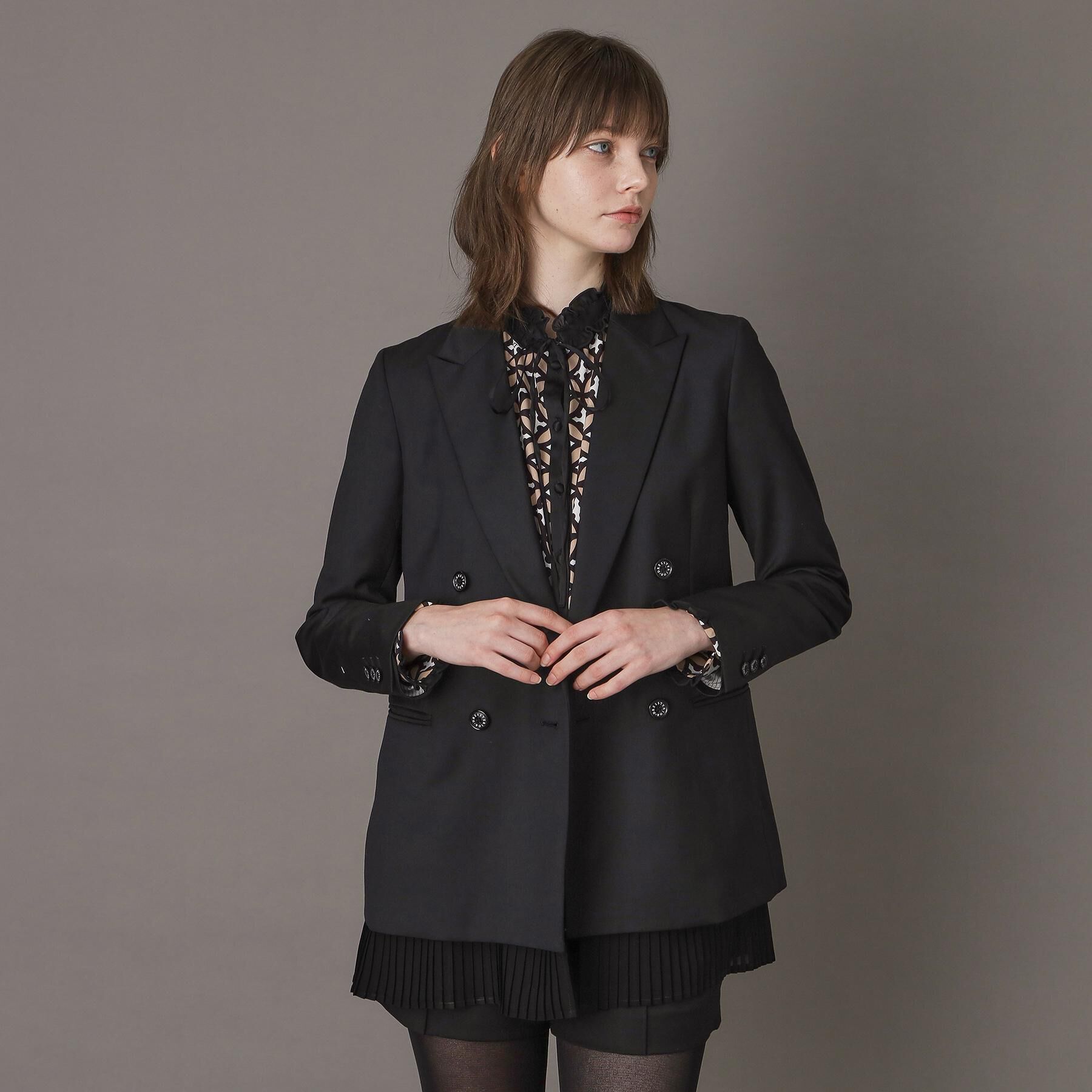 DRESSTERIOR「【モデル美香&times;DRESSTERIOR】美香さんコラボプリーツヘムジャケット」|テーラードジャケット|